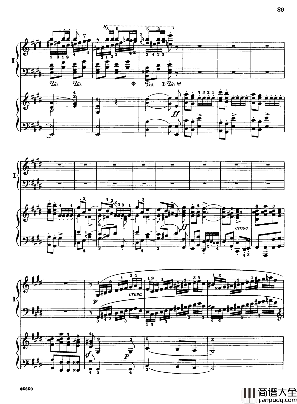 肖邦第一钢琴协奏曲钢琴谱_肖邦