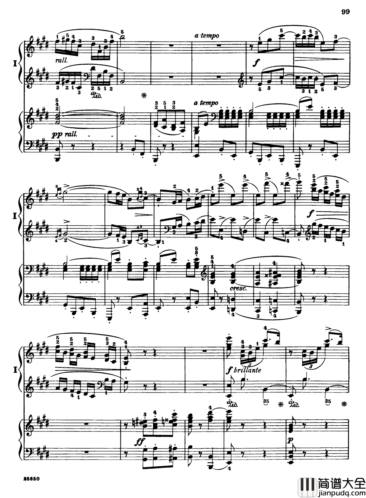 肖邦第一钢琴协奏曲钢琴谱_肖邦