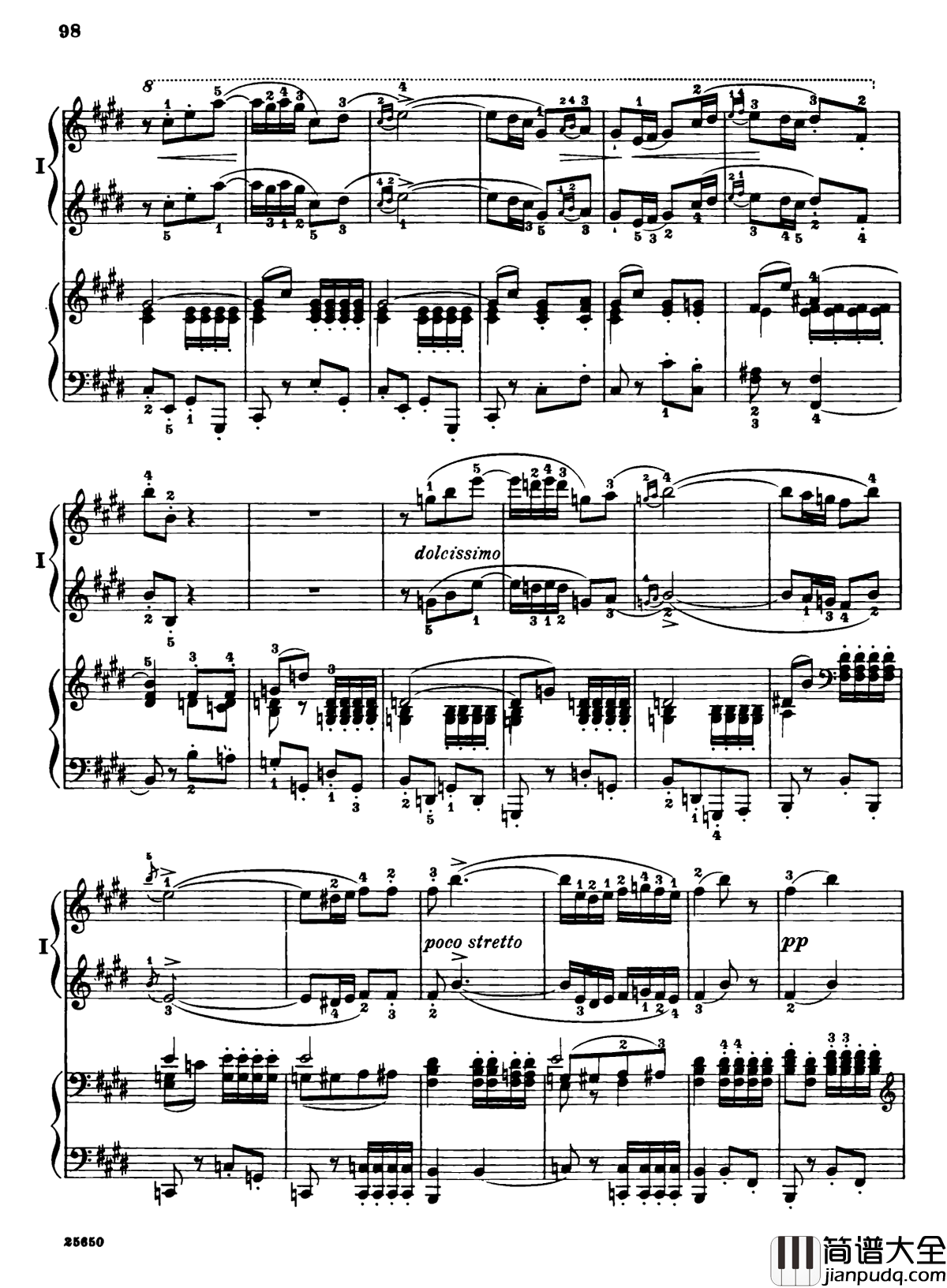 肖邦第一钢琴协奏曲钢琴谱_肖邦