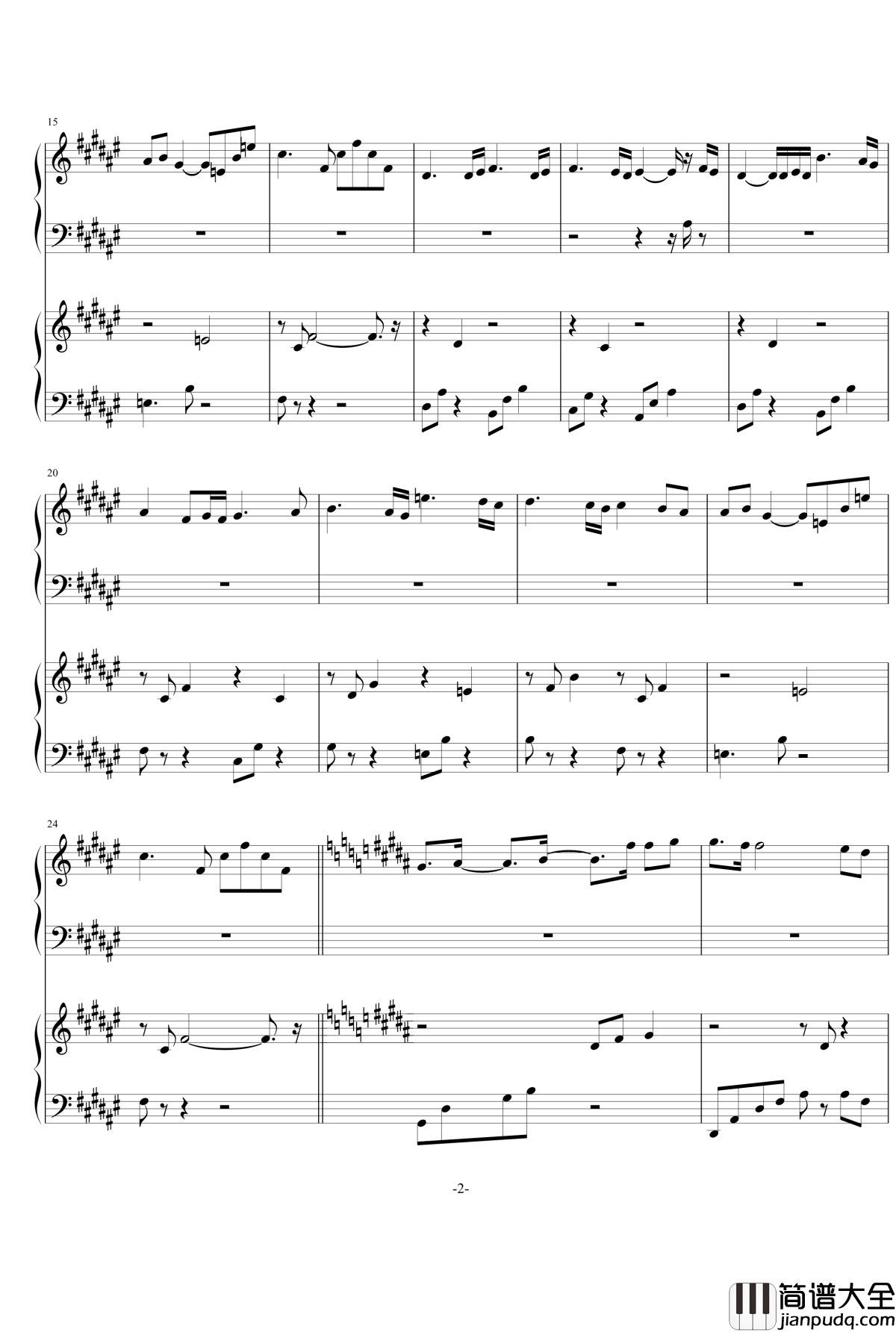 亡灵序曲钢琴谱_魔兽争霸