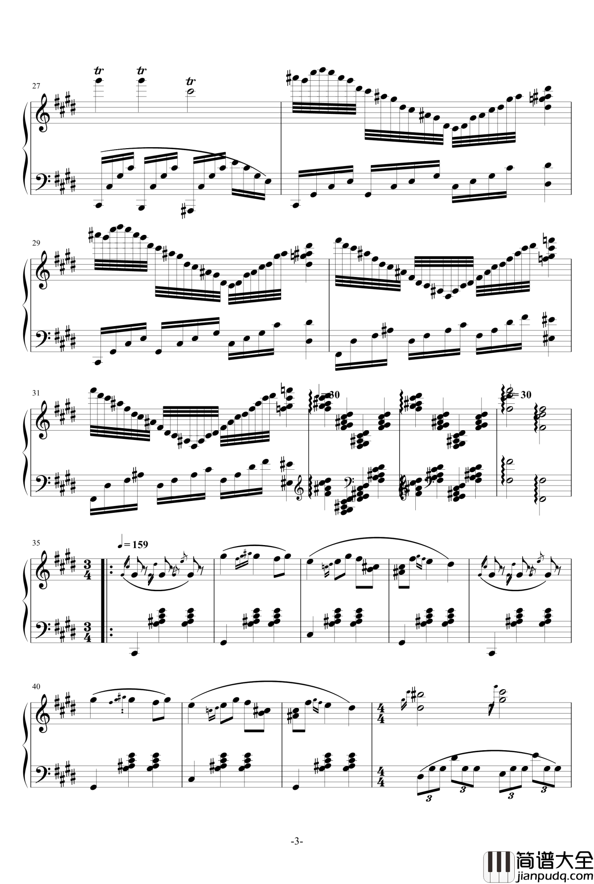 田园风光钢琴谱_初一作品_一个球