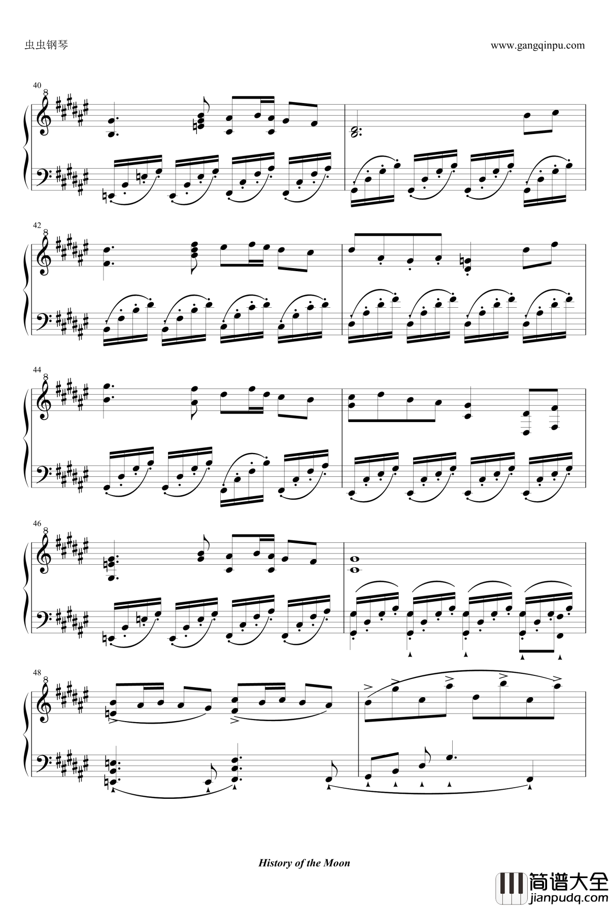 千年幻想乡钢琴谱_东方永夜抄