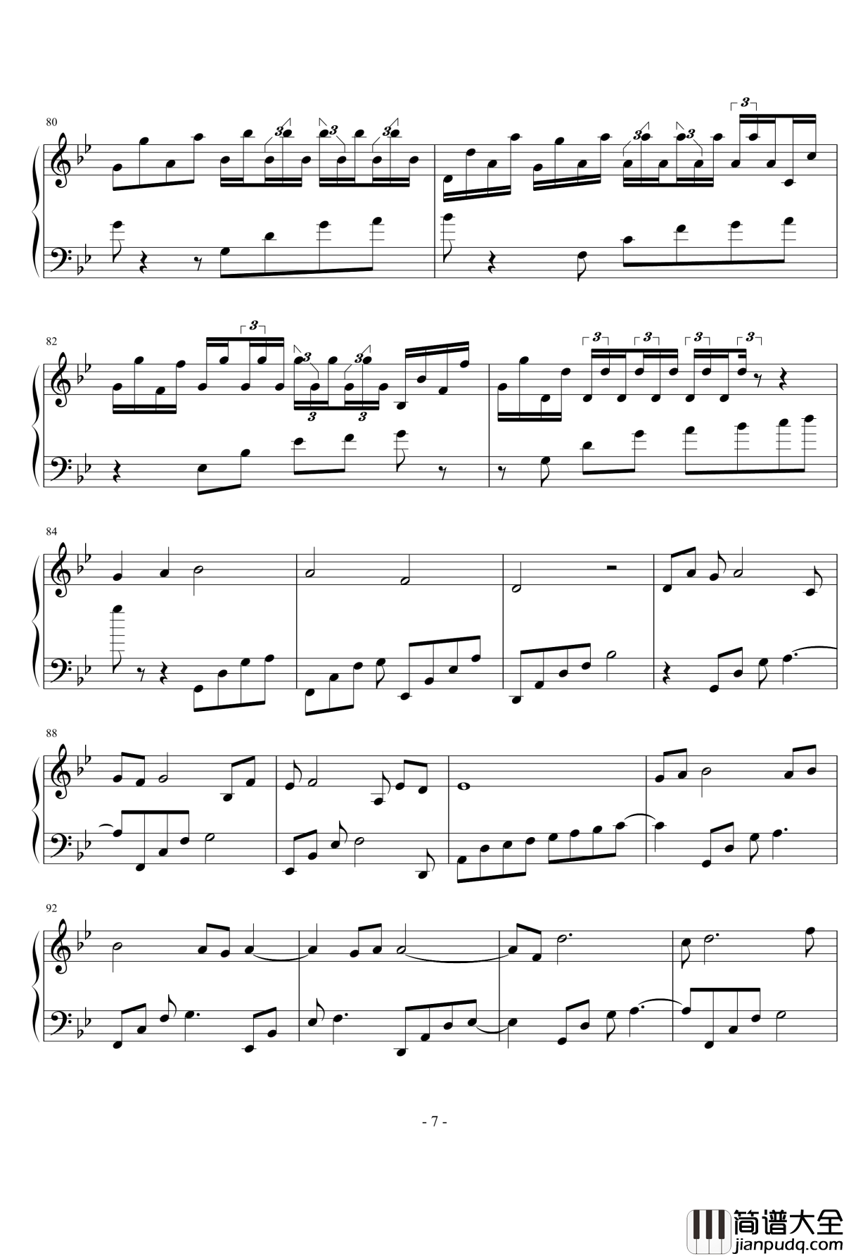 无数次梦见钢琴谱_欧松