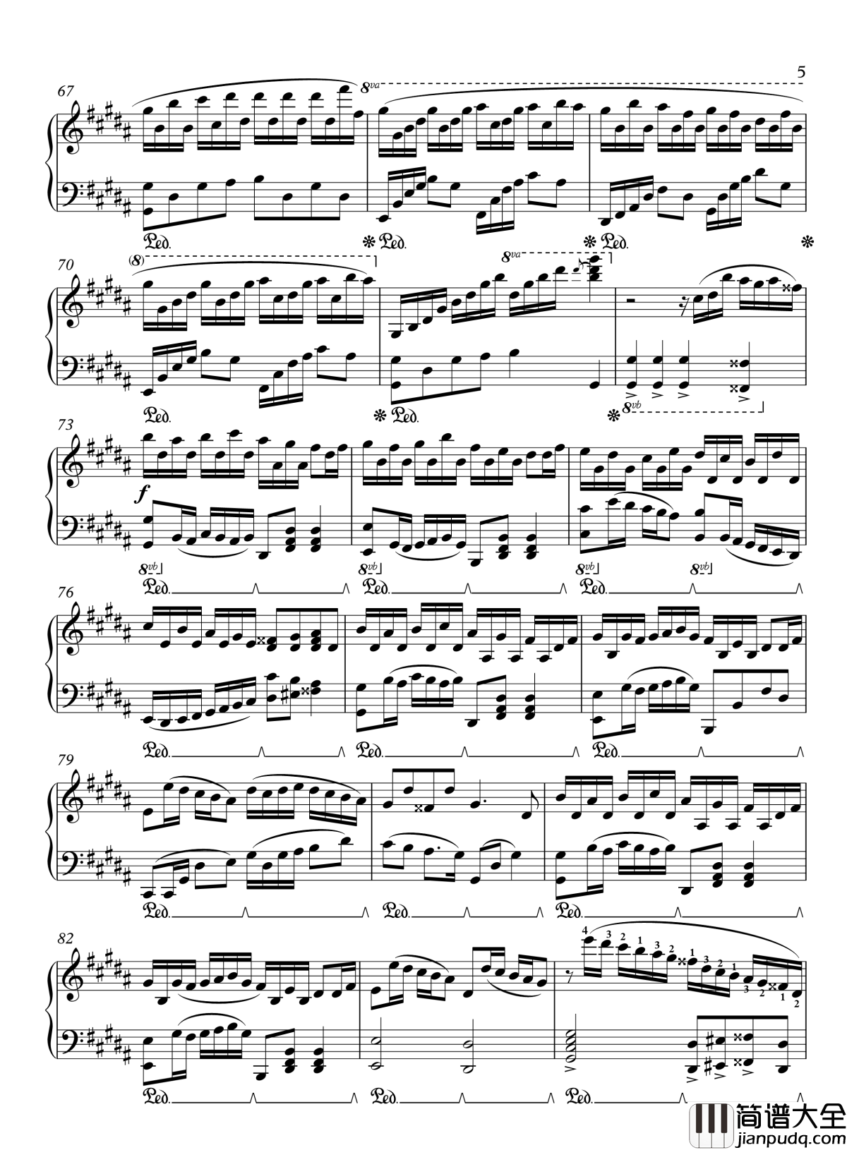 Flower_Dance钢琴谱_完美【完整版】_DJ_Okawari