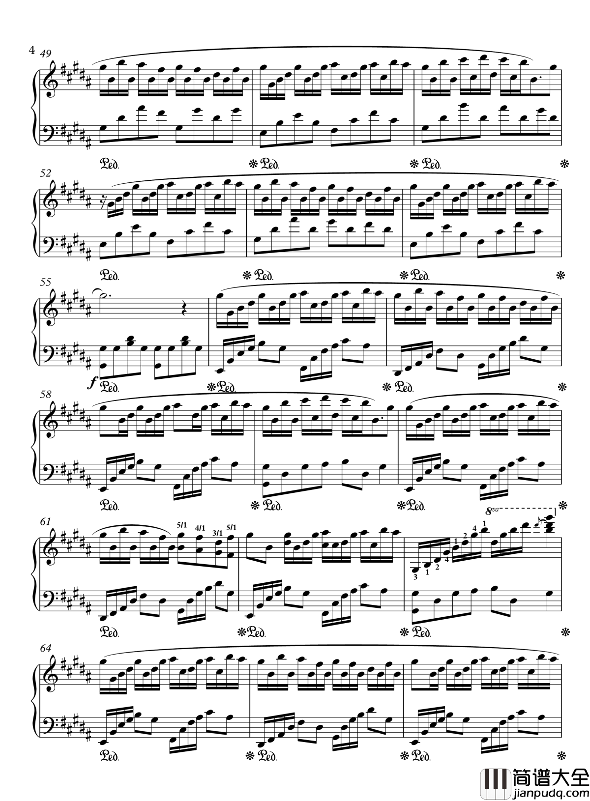 Flower_Dance钢琴谱_完美【完整版】_DJ_Okawari