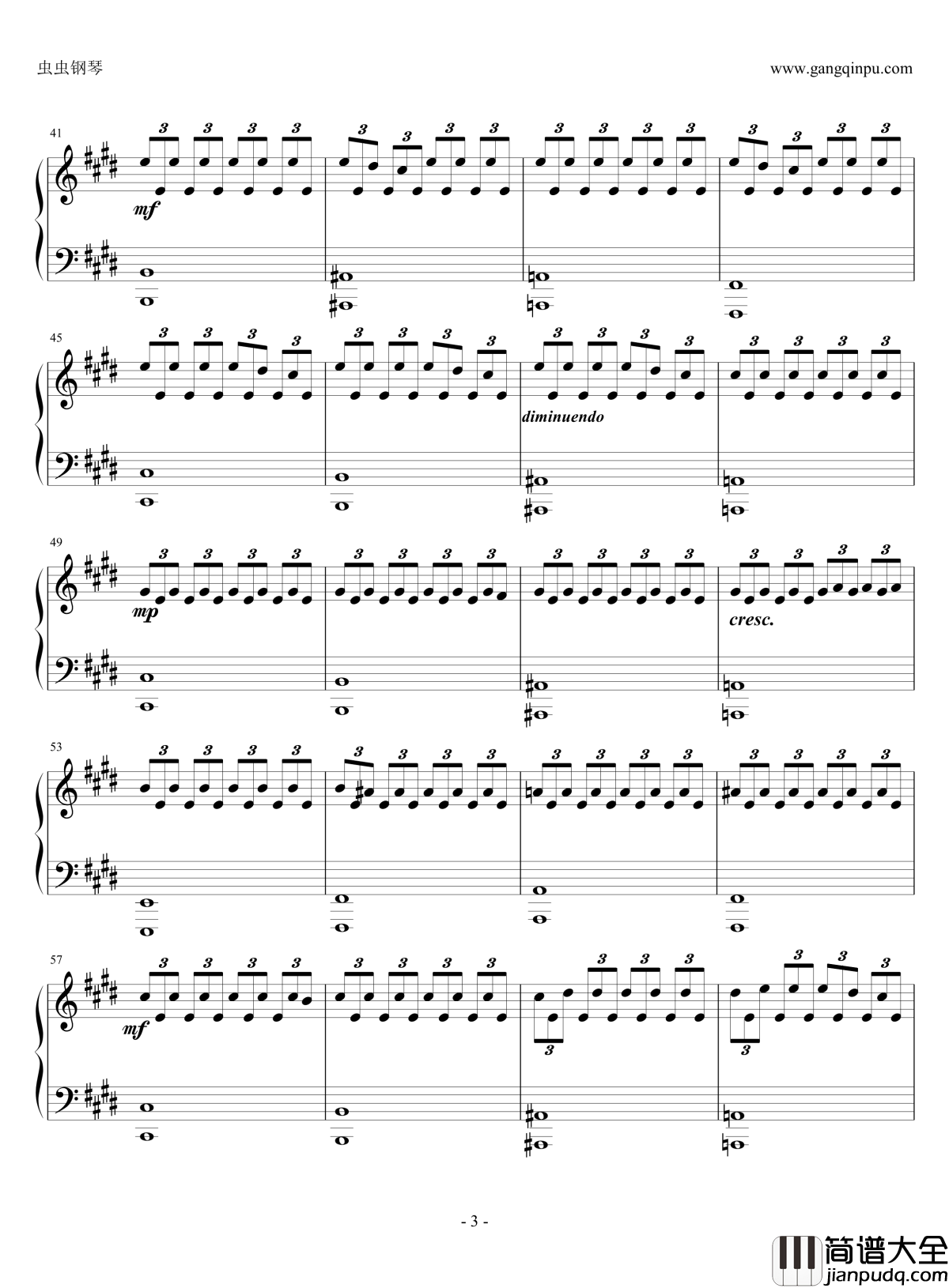 Fly钢琴谱__无法触碰_插曲_无法触碰