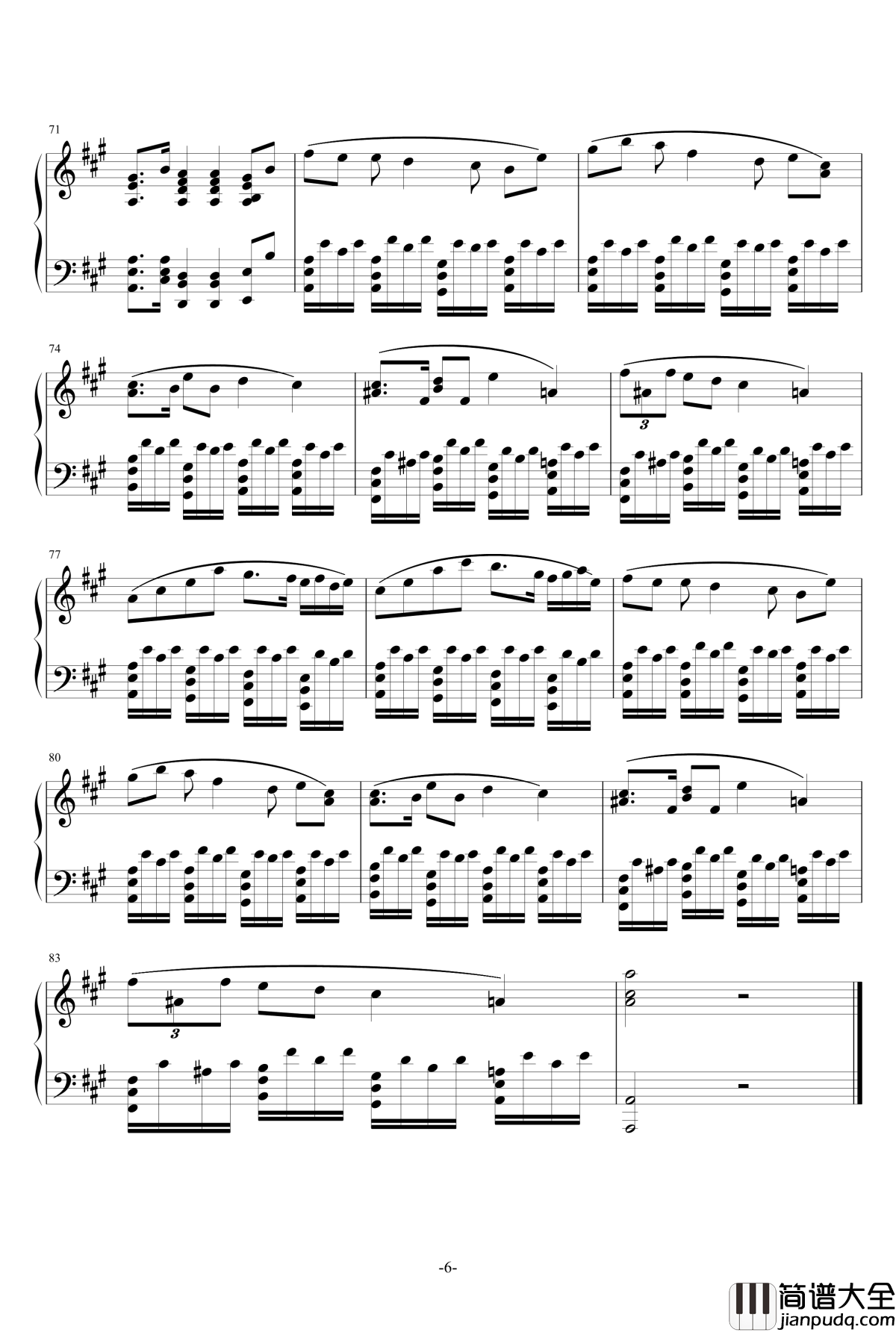 A大调奏鸣曲钢琴谱_一个球