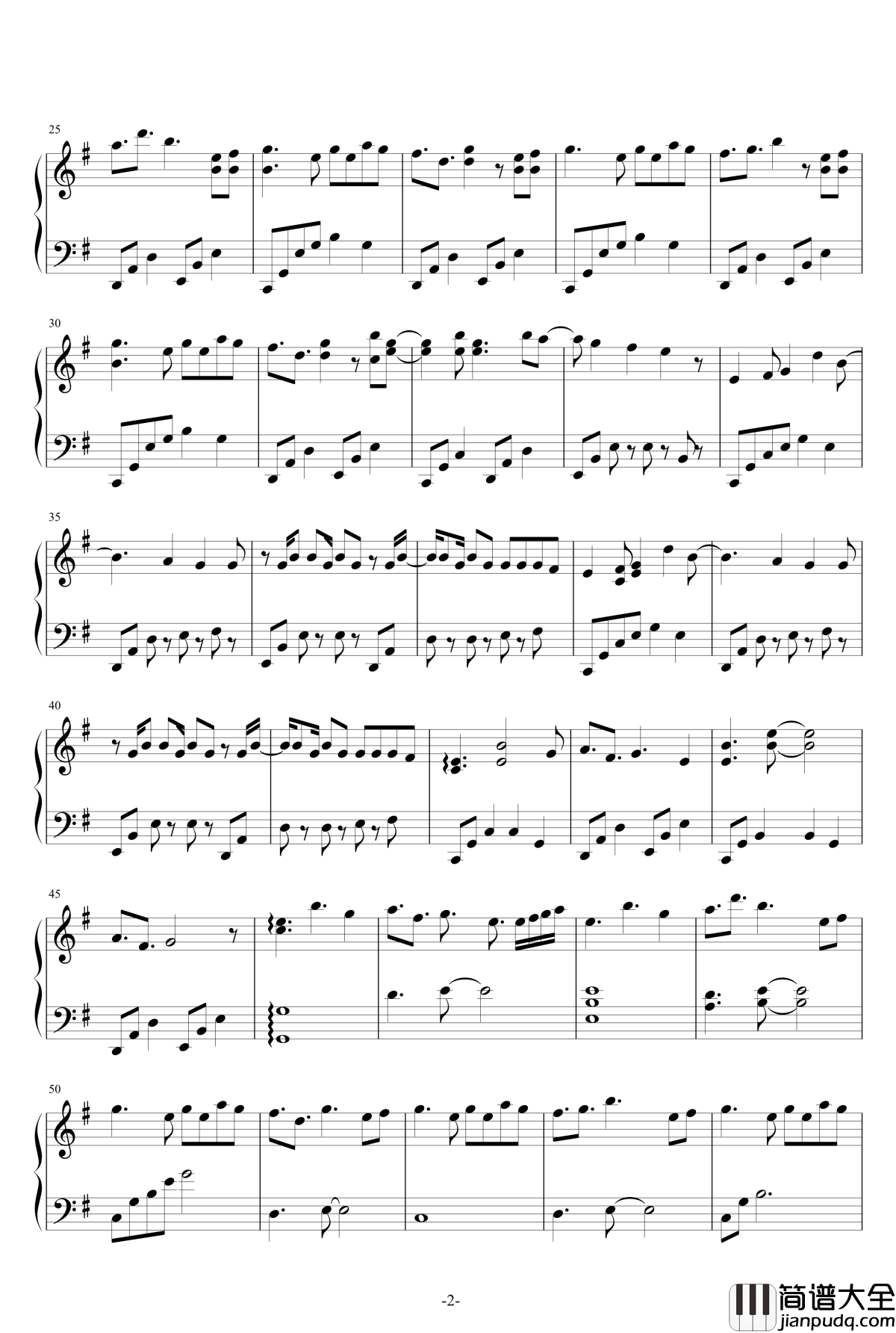 Thanks_to钢琴谱_Beast