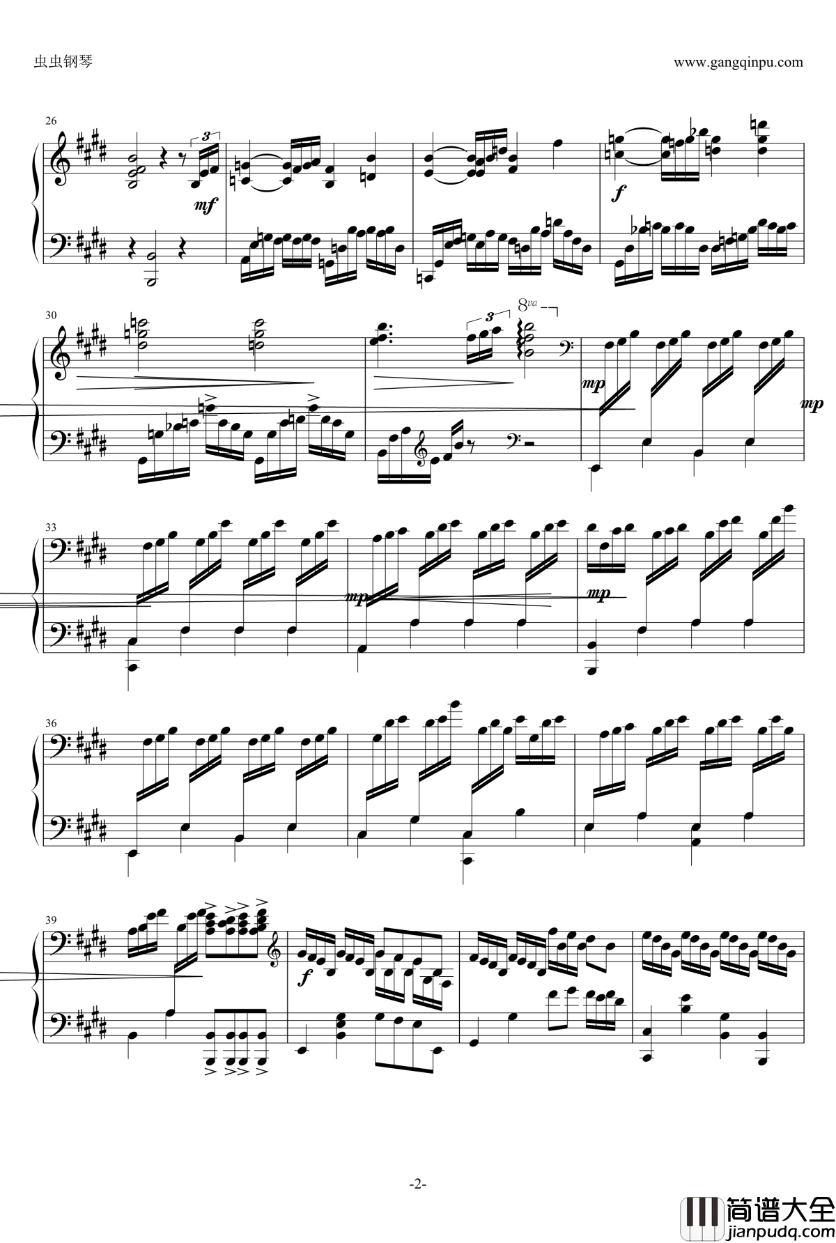 一声忧伤钢琴谱_钢琴伴奏_姚贝娜