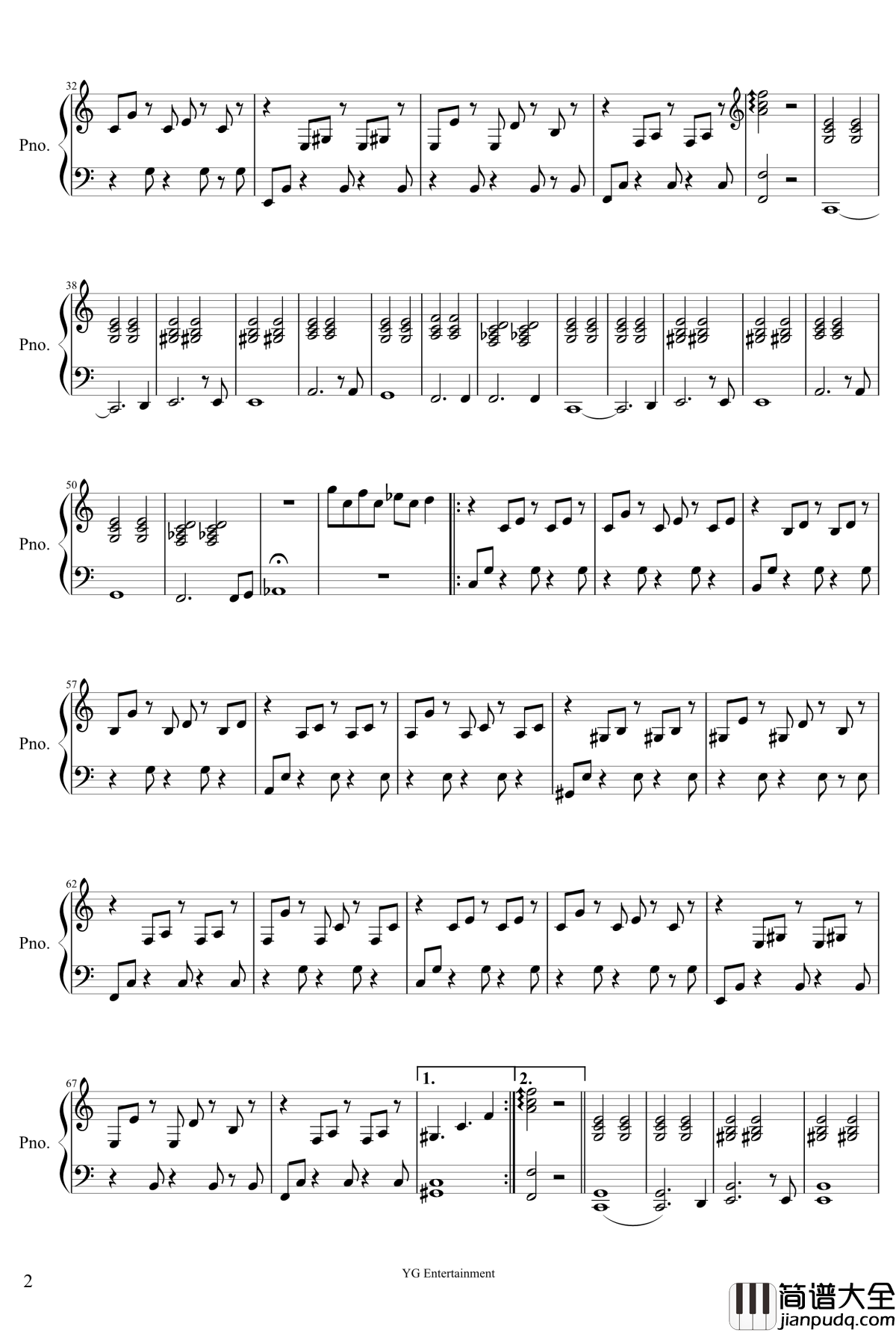 Taeyang钢琴谱_Eyes,Nose,Lips_instrumental(钢琴伴奏）