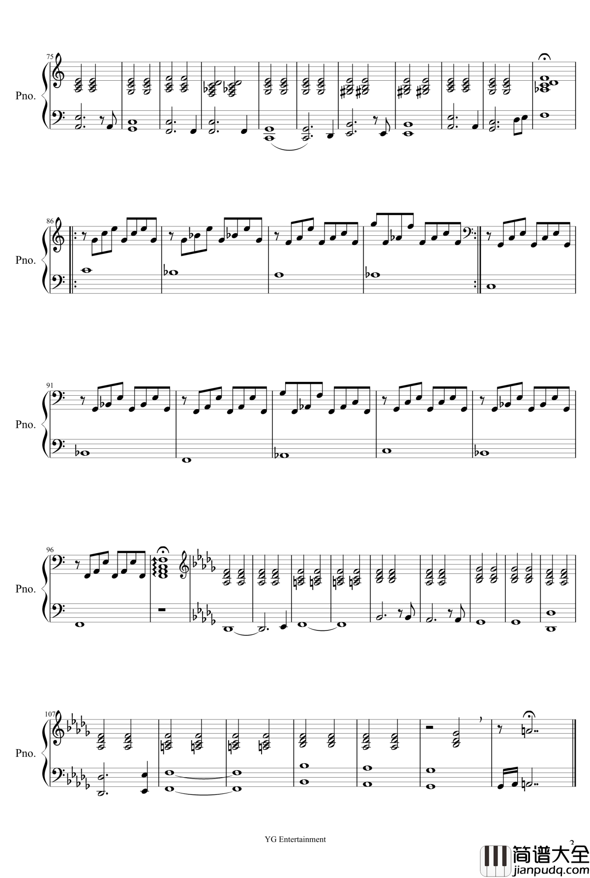 Taeyang钢琴谱_Eyes,Nose,Lips_instrumental(钢琴伴奏）