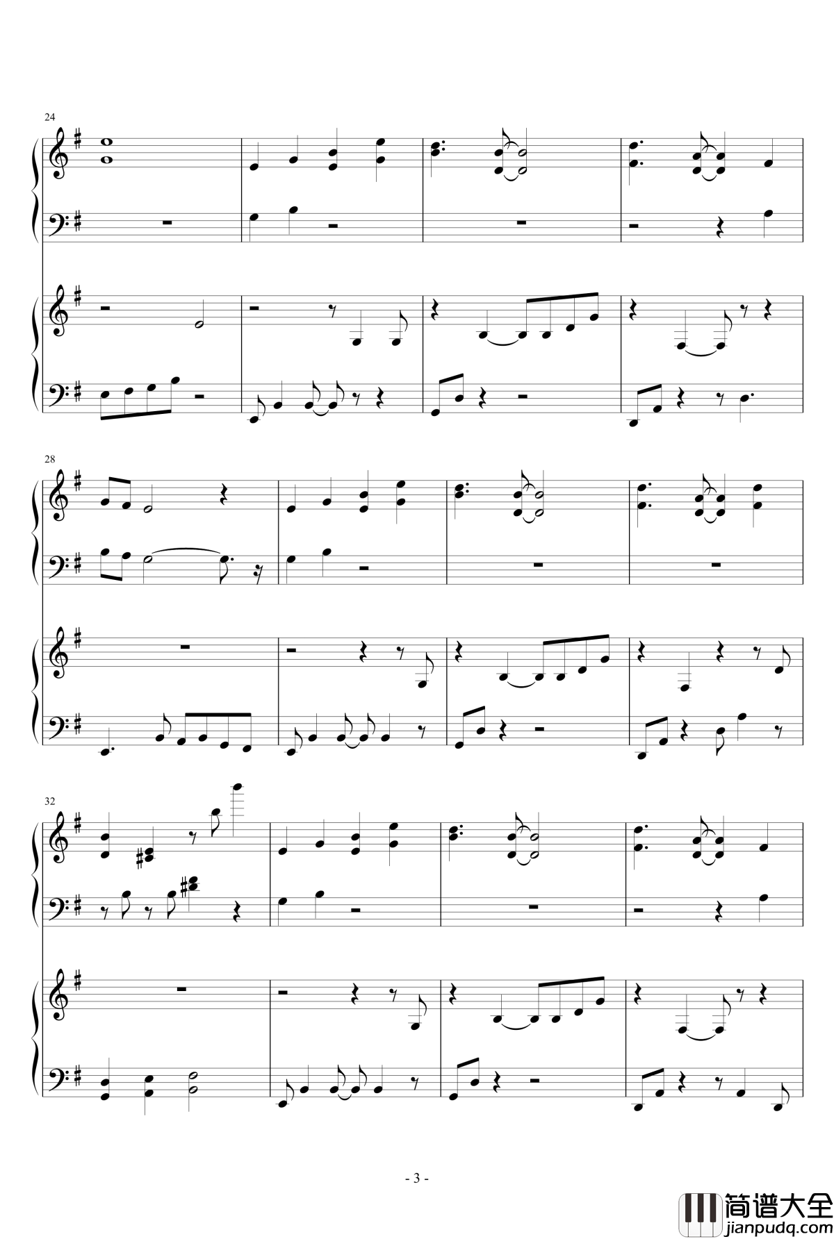 晨星钢琴谱_MrYanger