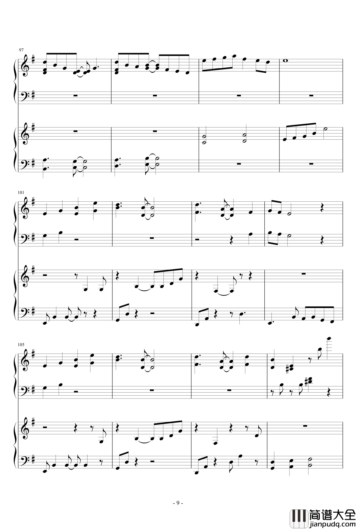 晨星钢琴谱_MrYanger