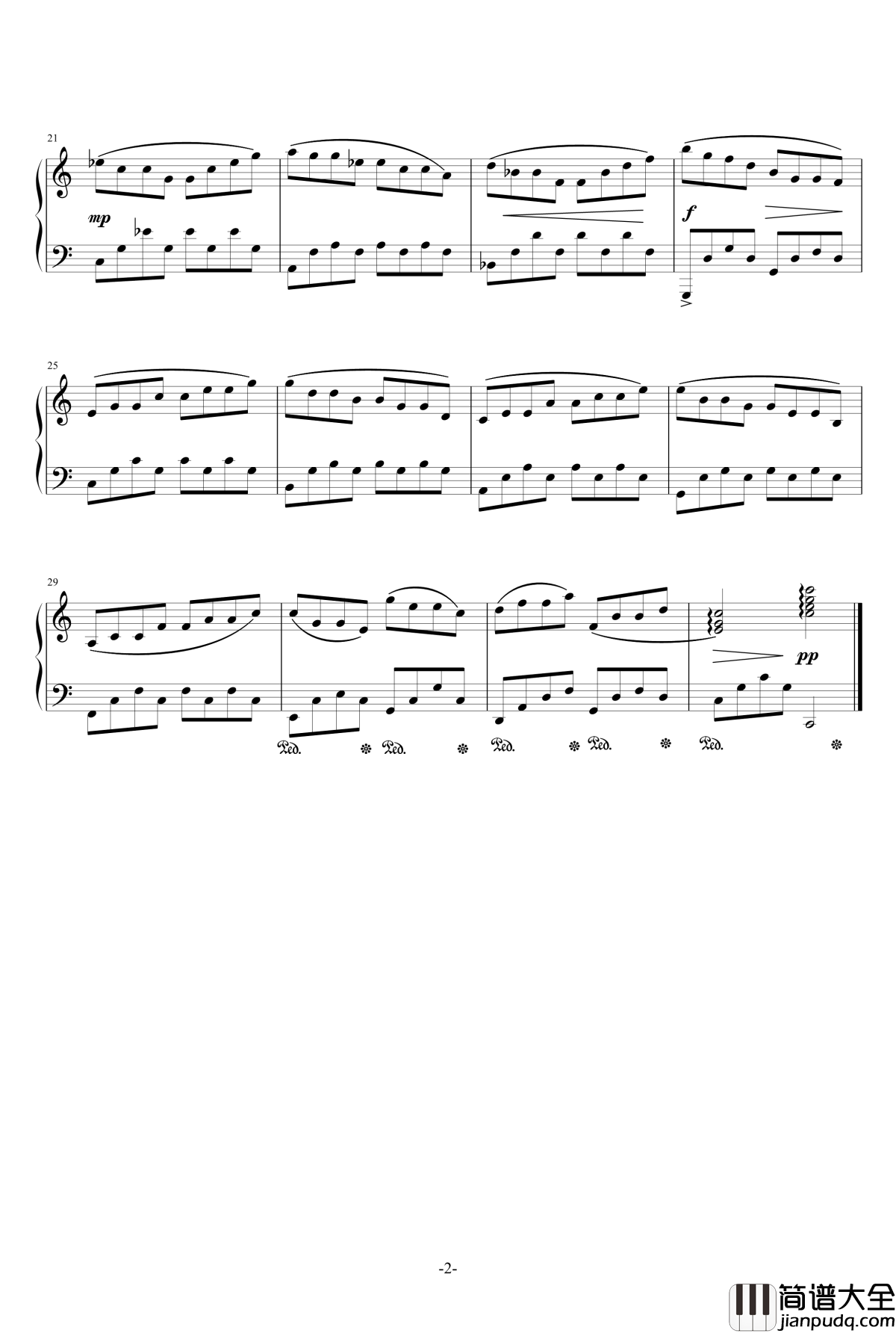 遐想钢琴谱_乐之琴