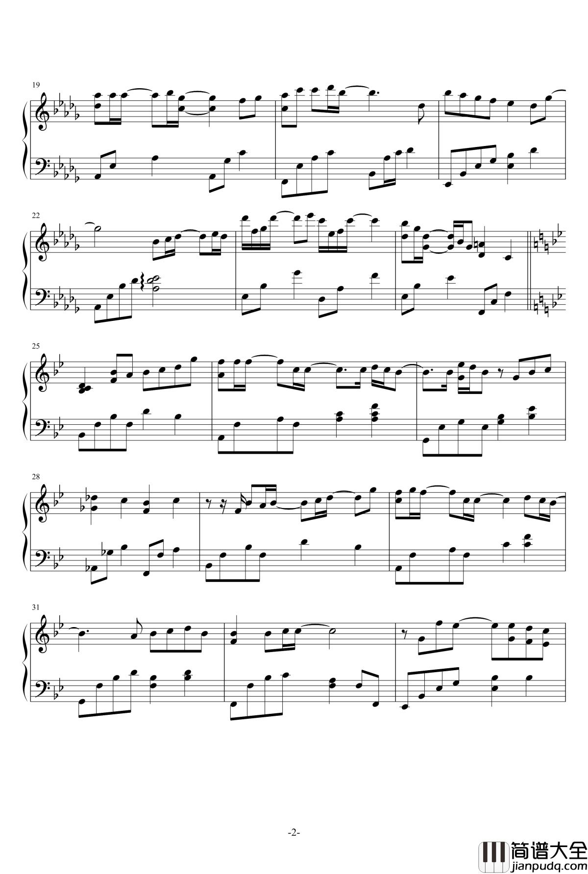 靠近钢琴谱_金泰妍