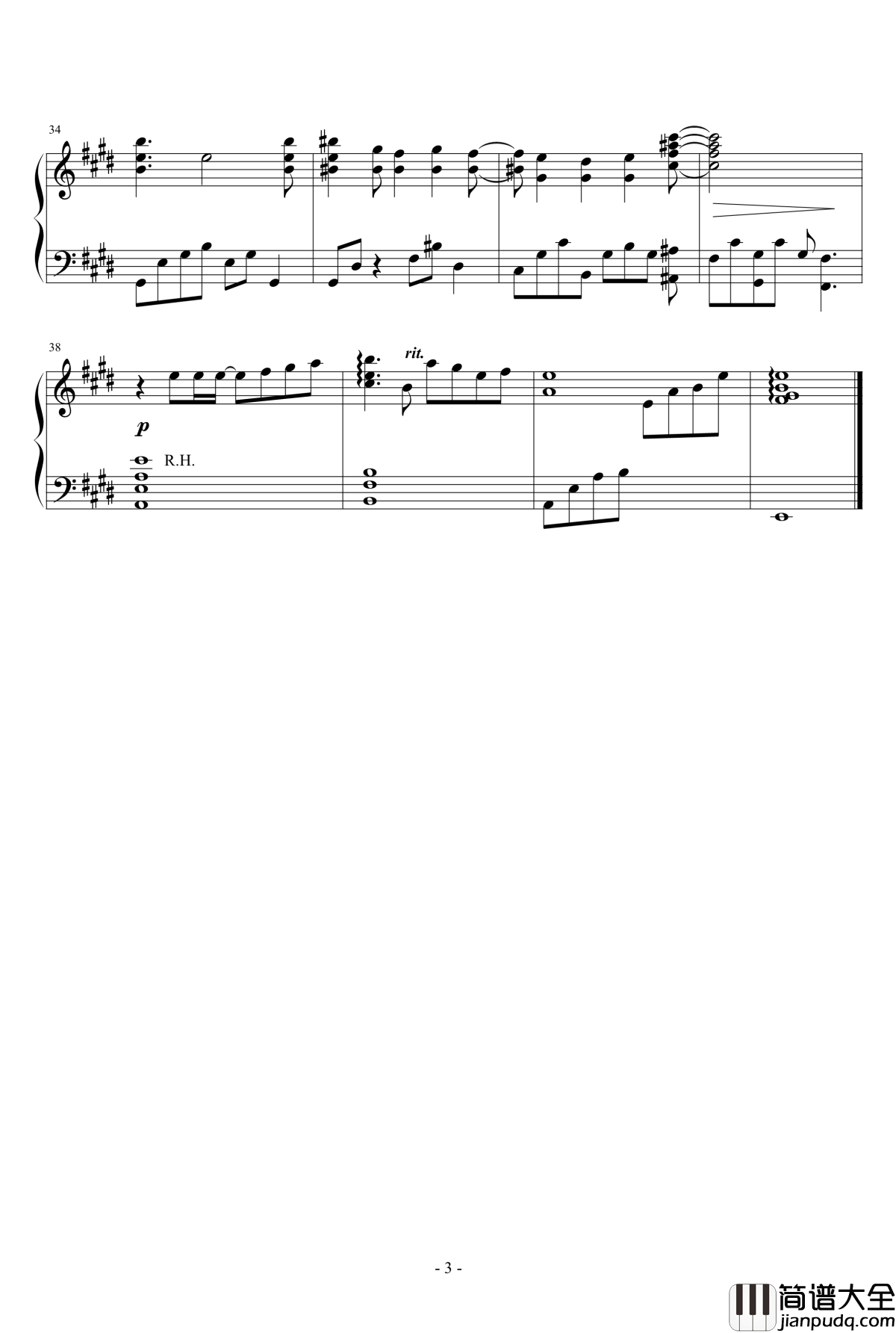 战场原、荡漾钢琴谱_化物语_【第五话_表白曲】【MSYM】