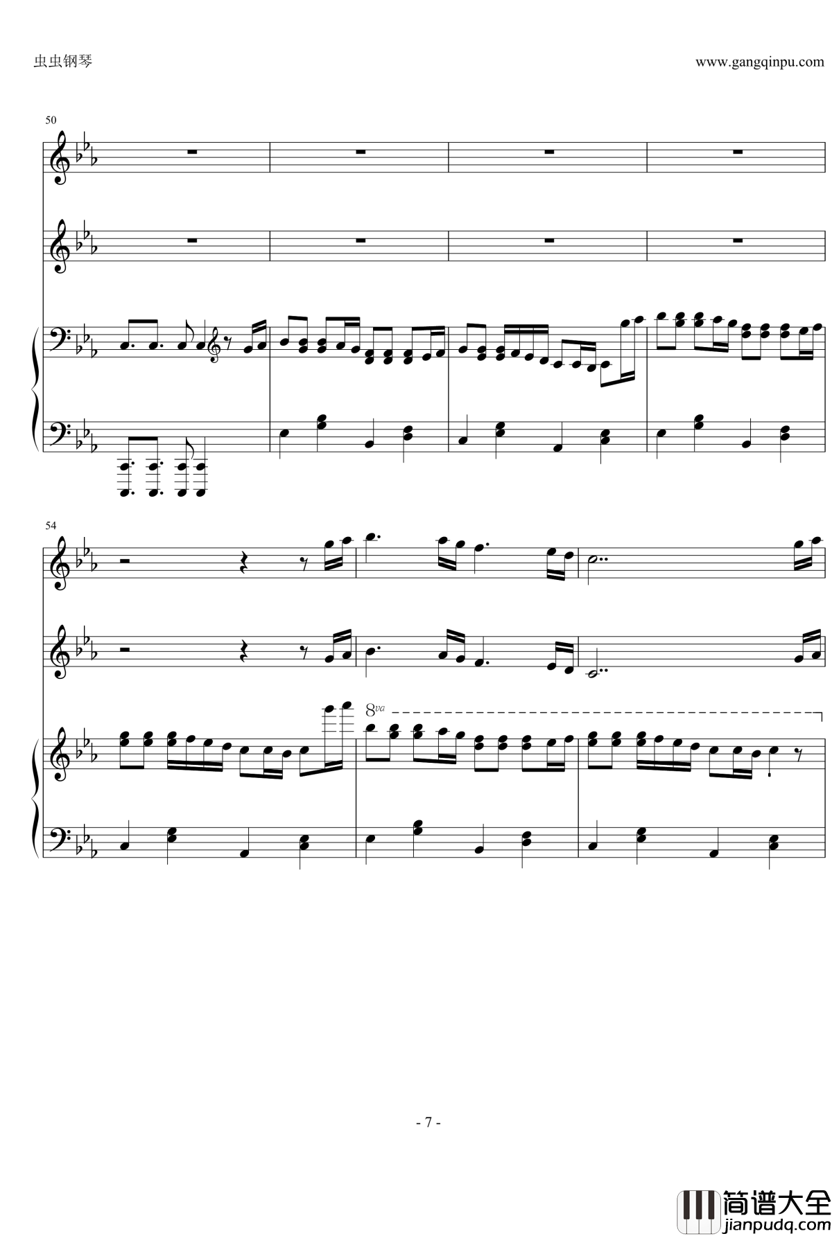 Fiesta_狂欢节钢琴谱_钢琴+小提琴_马克西姆_Maksim·Mrvica