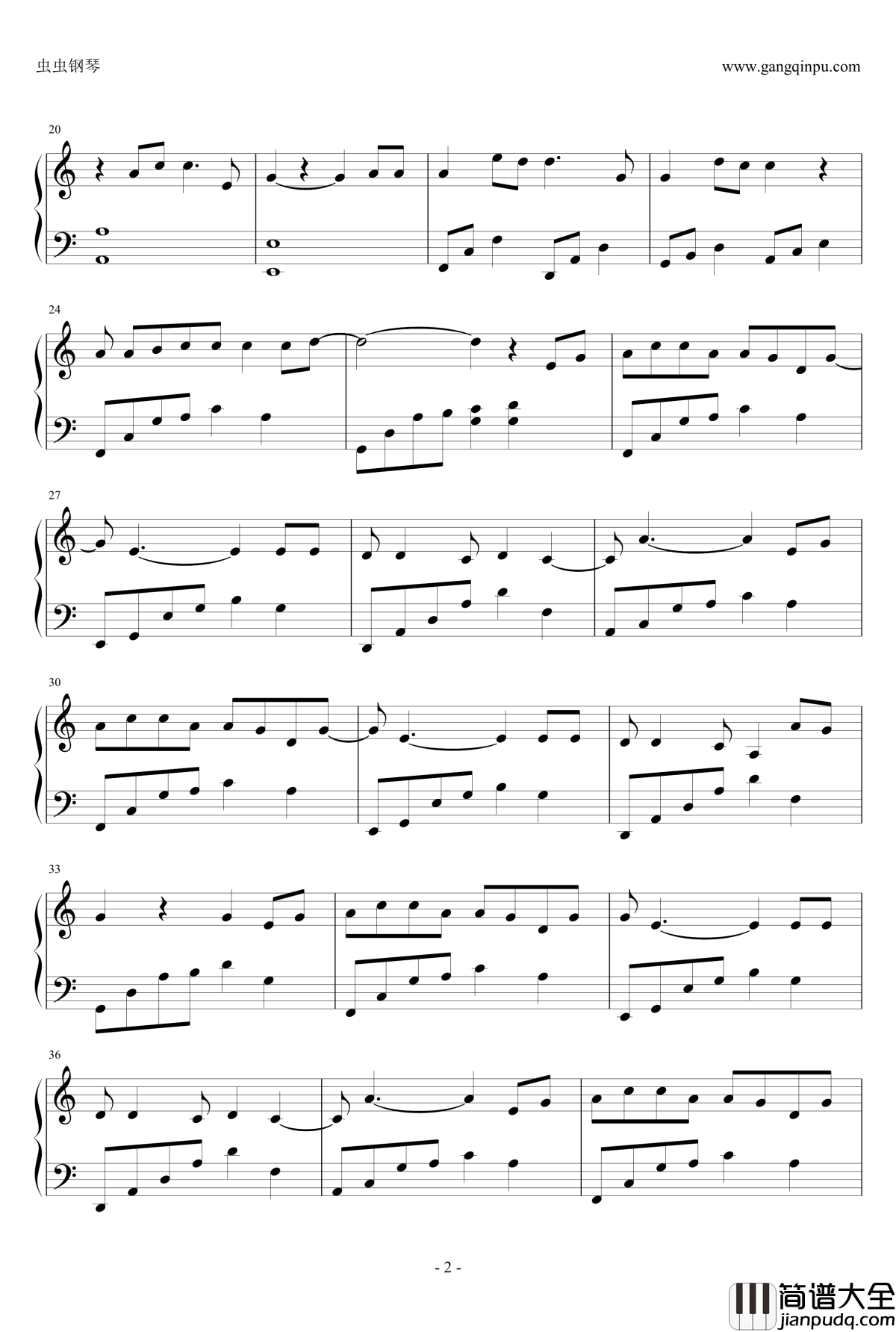 倾国倾城钢琴谱_陈楚生