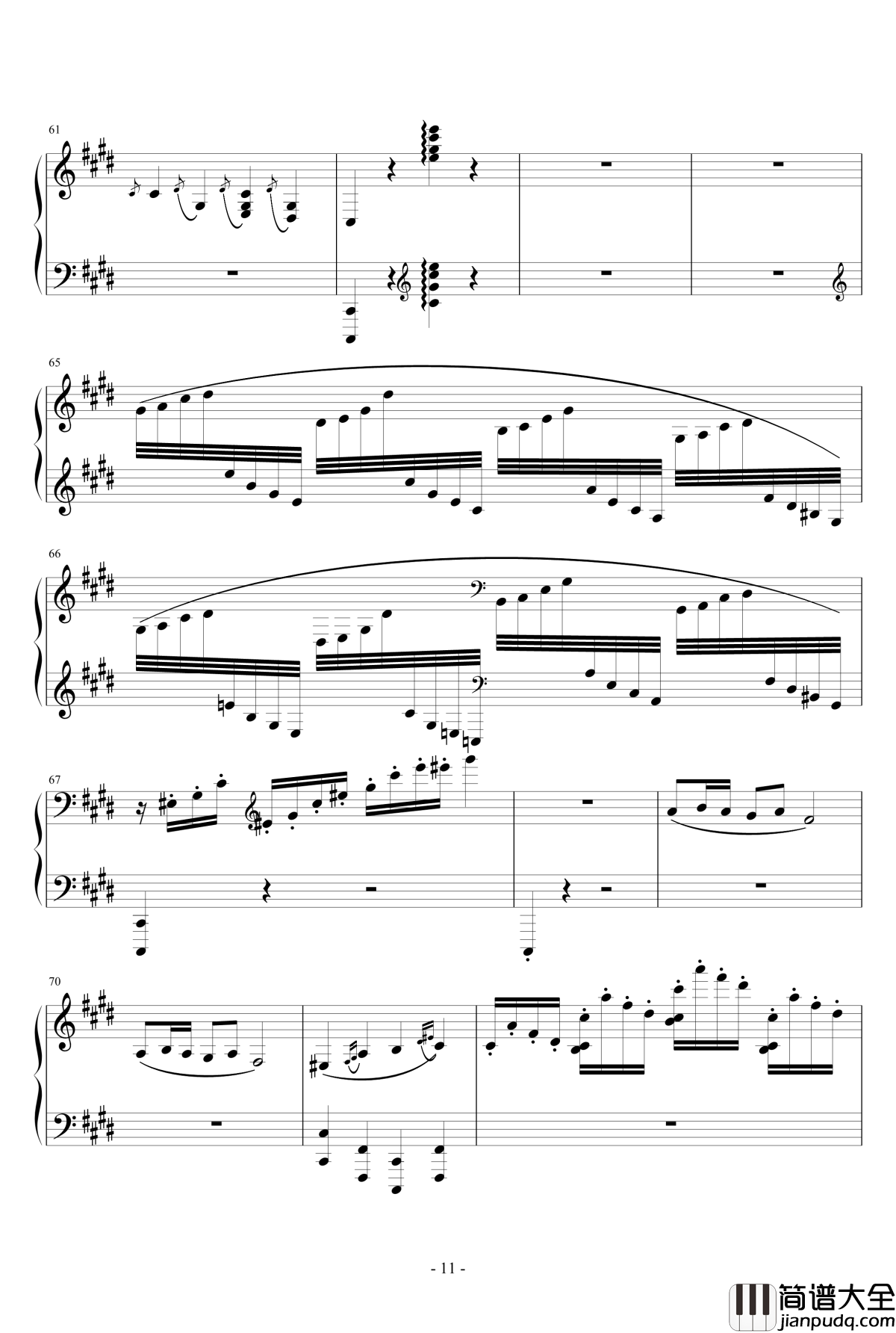 小温狂想曲_2钢琴谱—水妖_一个球