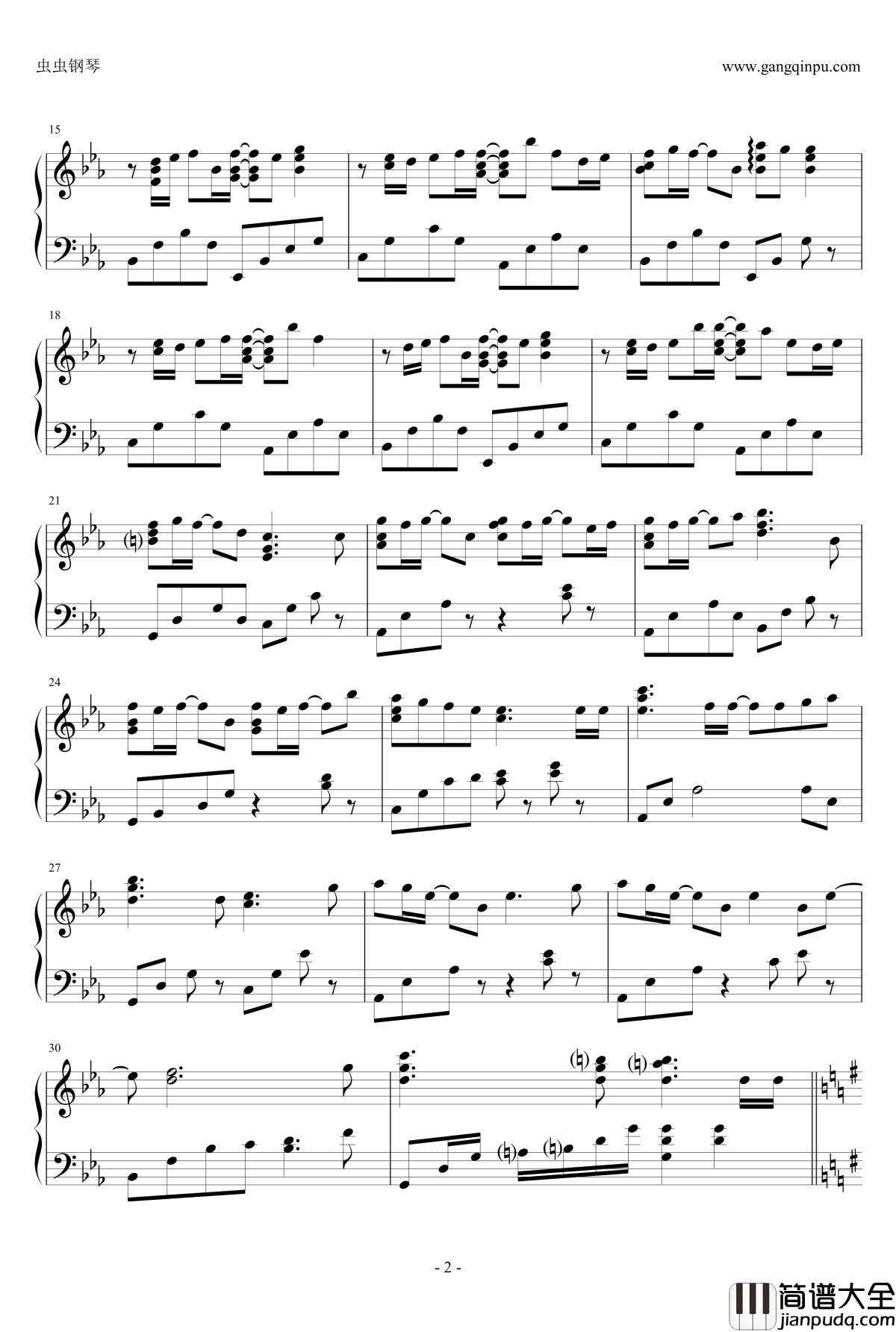 冬がくれた予感钢琴谱_徳井青空