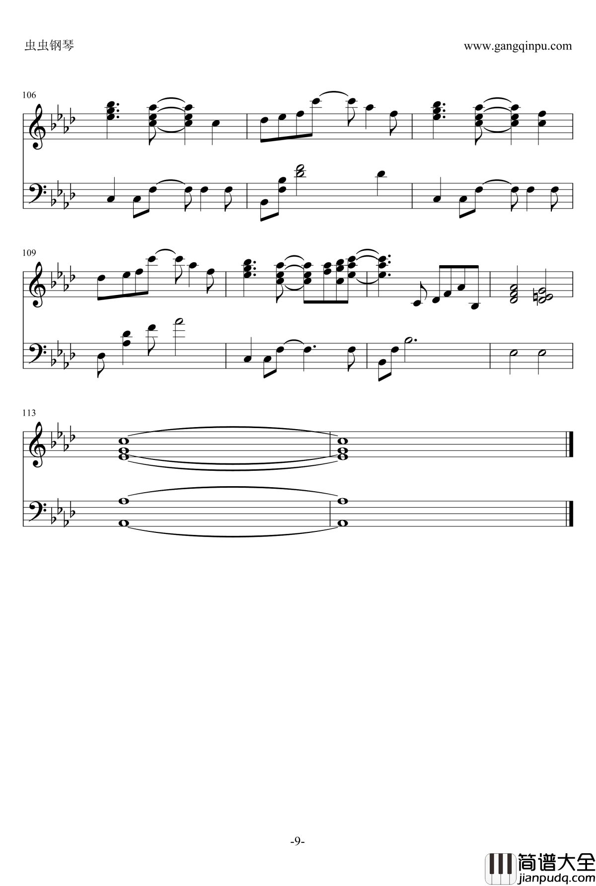 白色相簿钢琴谱_White_Album