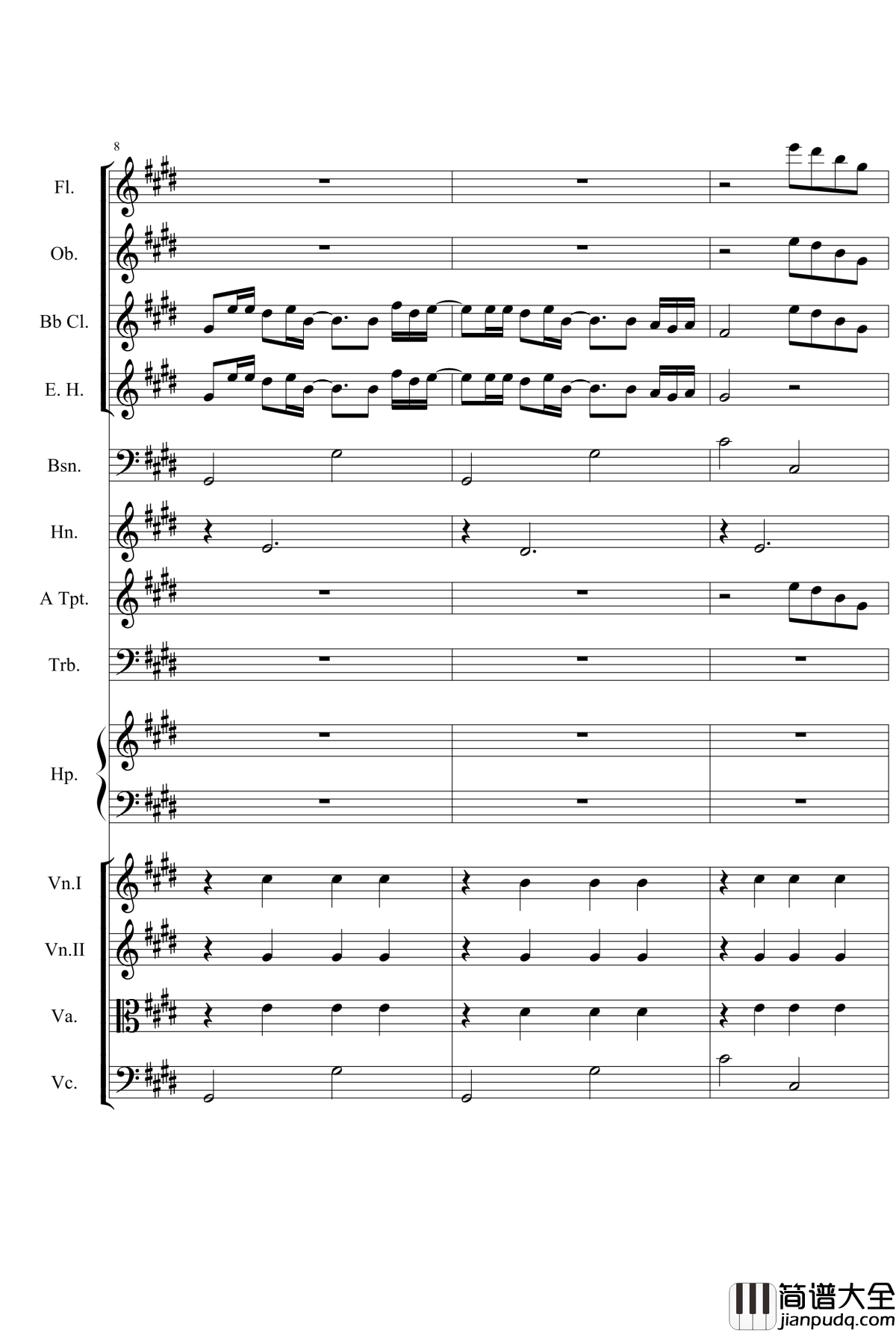 橹俺妹钢琴谱_ほらいずむ管弦乐总谱