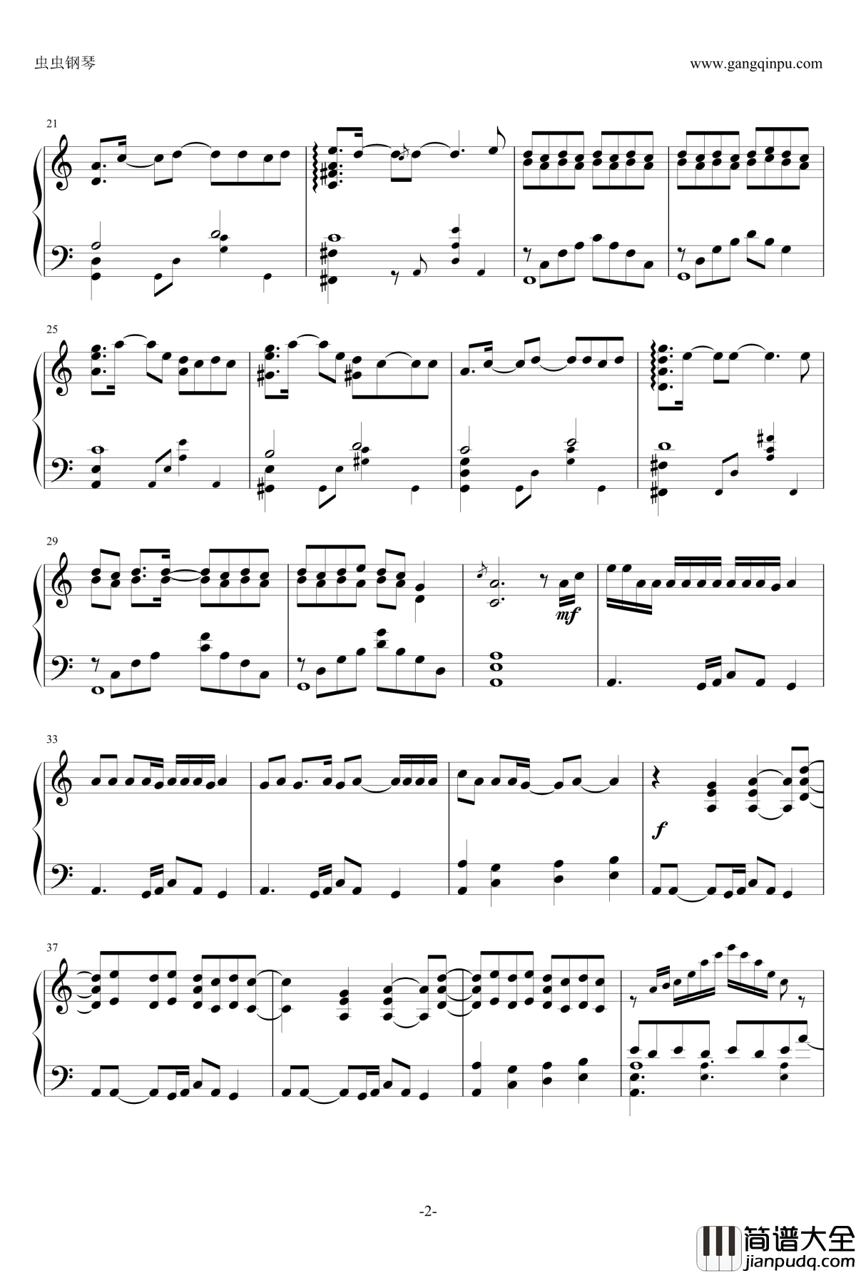 talking钢琴谱_全部成为F_OP_KANA_BOON