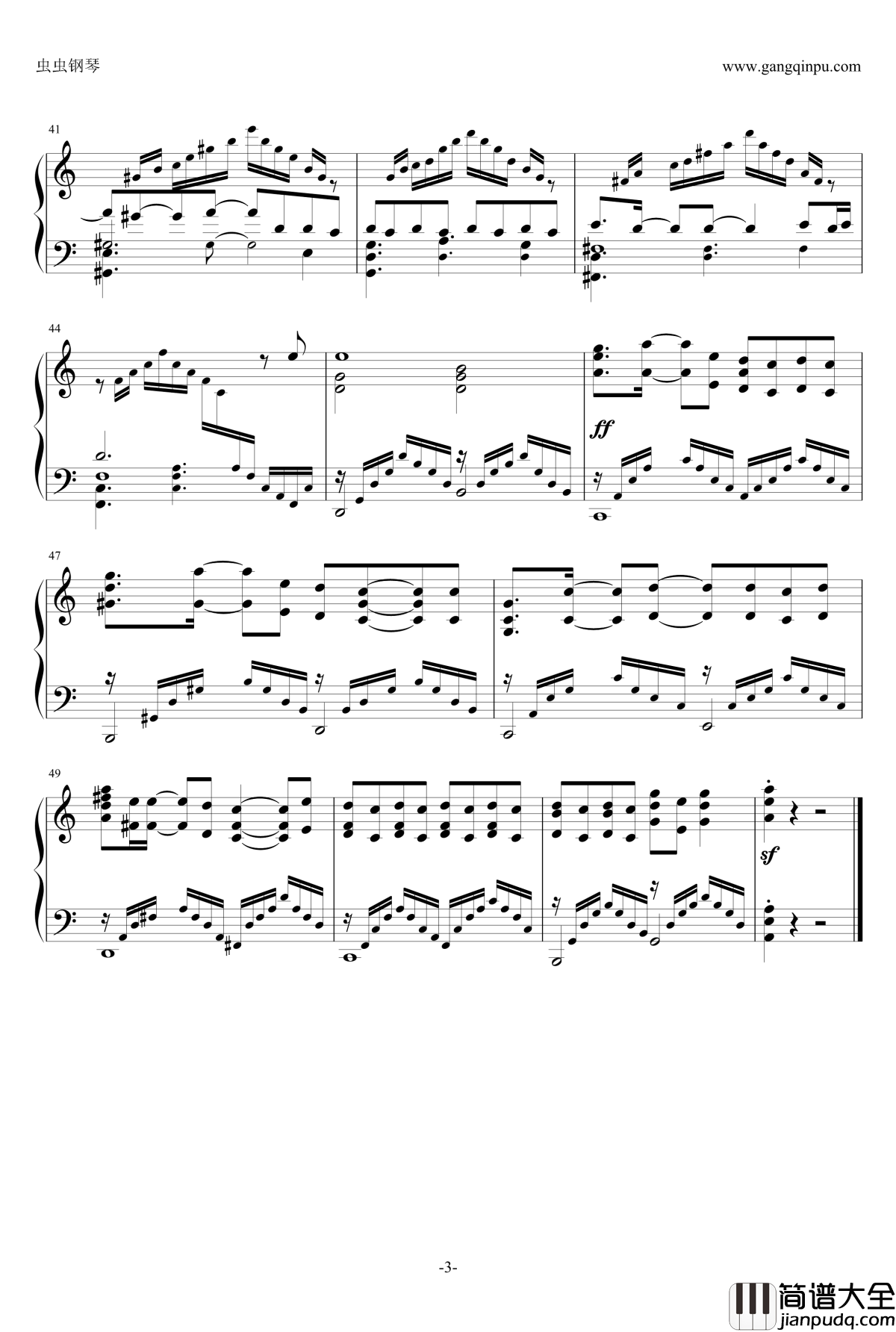 talking钢琴谱_全部成为F_OP_KANA_BOON