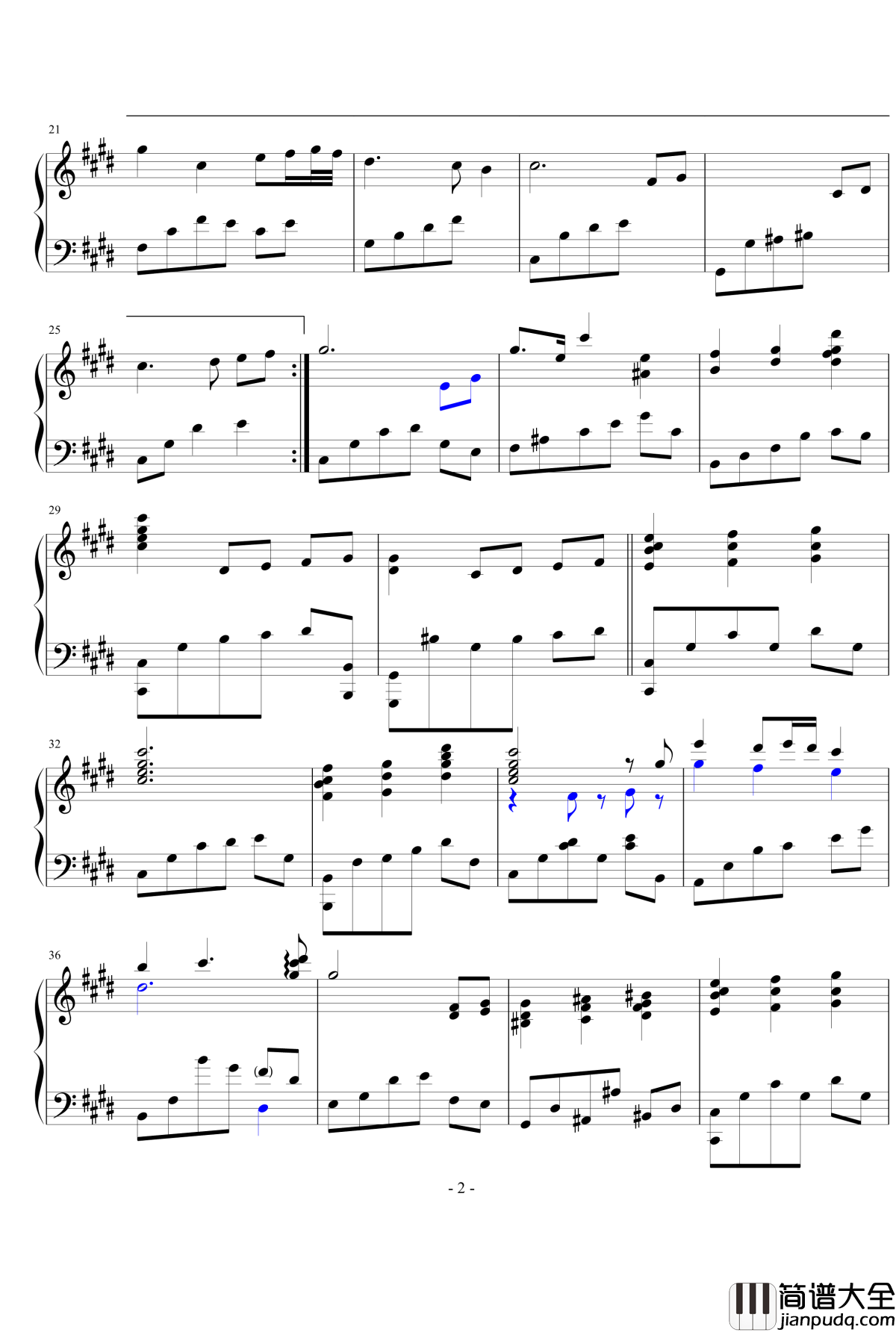 满月钢琴谱_芈月传片头曲_陈思思