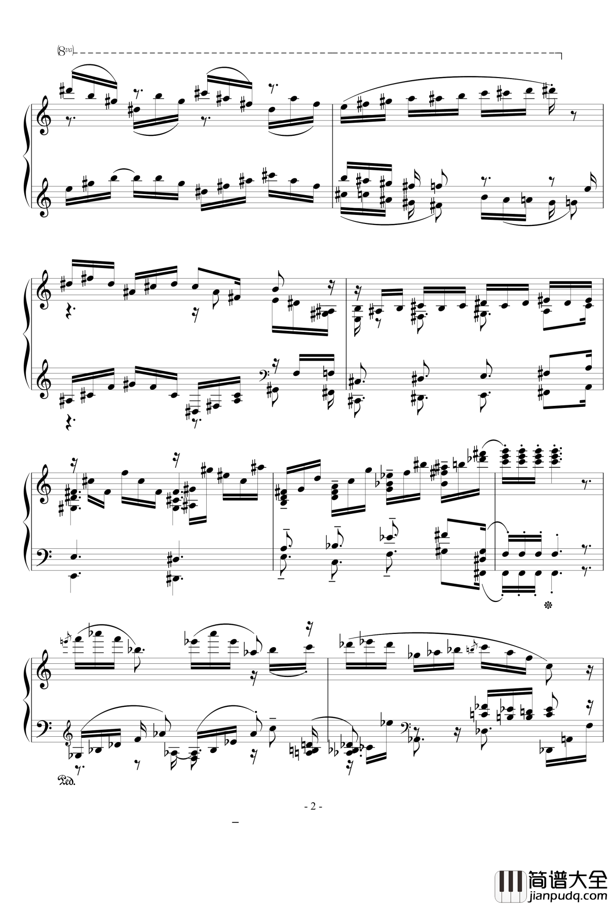 吉格舞曲钢琴谱_流行追梦人