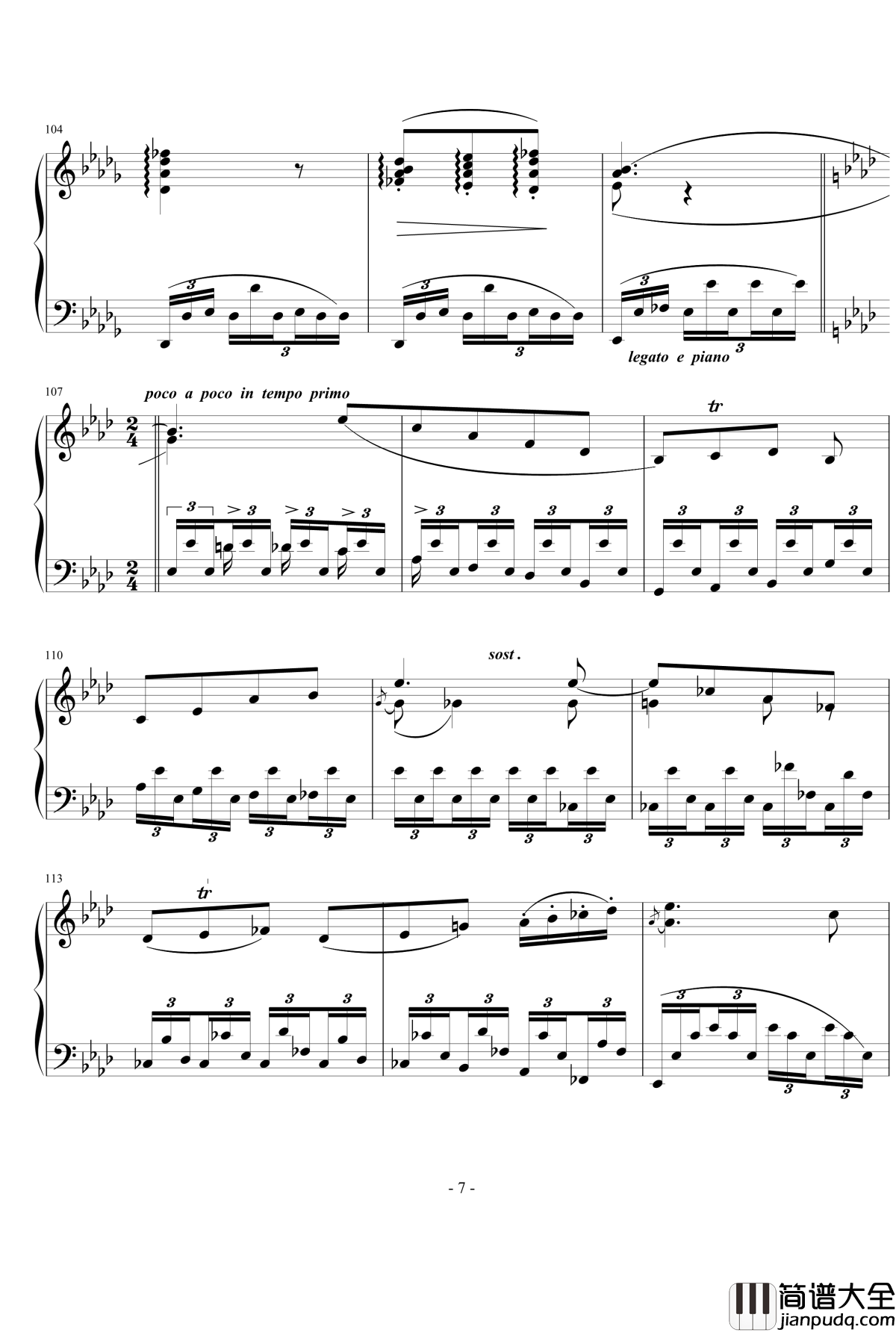 行板钢琴谱_勃拉姆斯_Brahms