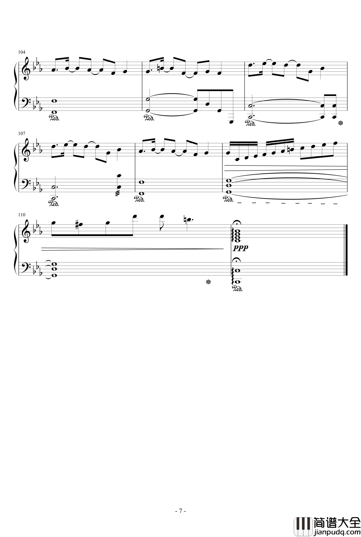 你的微笑钢琴谱_飞儿乐团