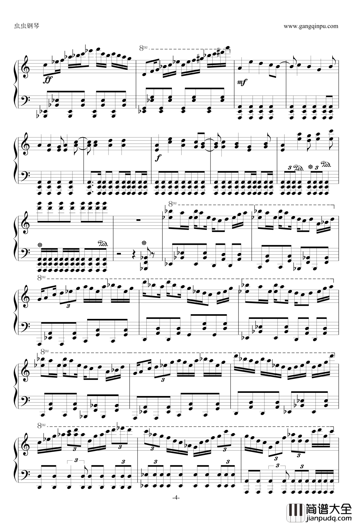 Fujin_Rumble钢琴谱_ZUNTATA