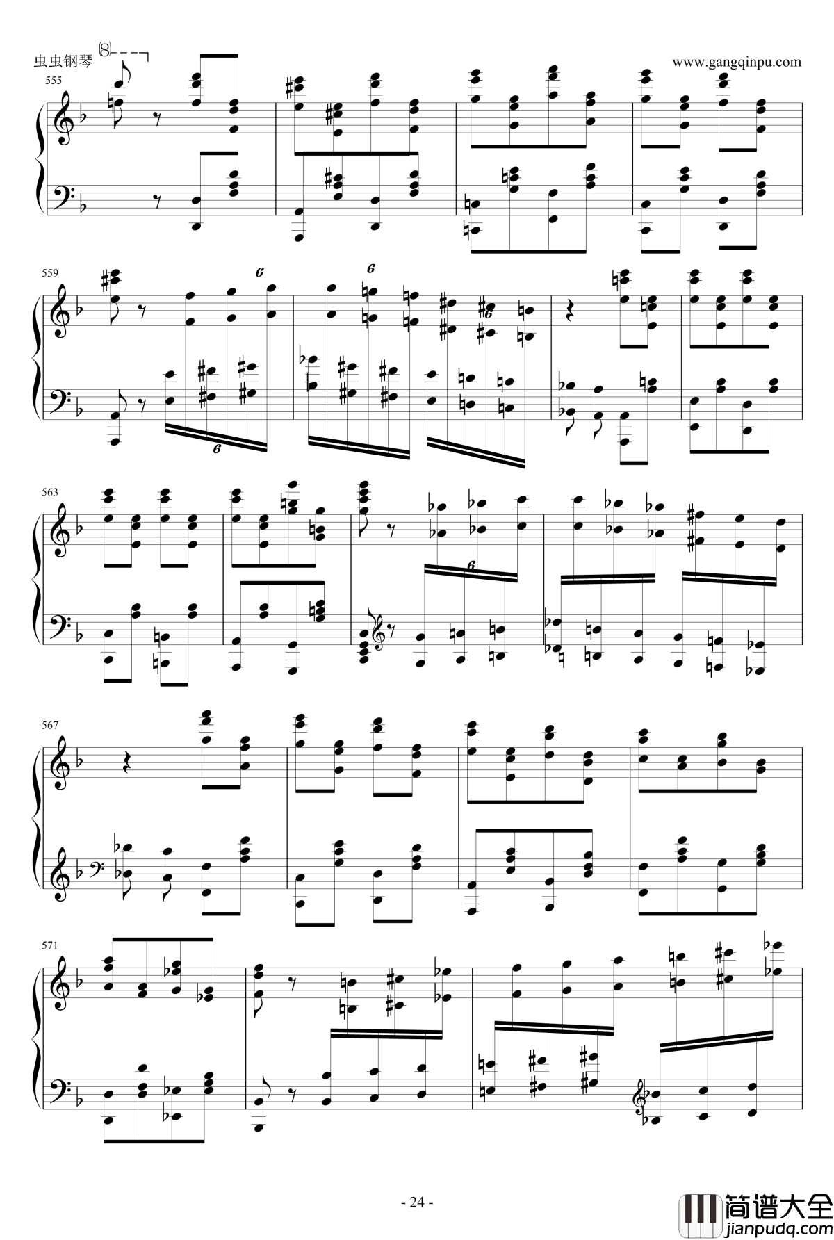 死之舞钢琴谱_双手改编_李斯特