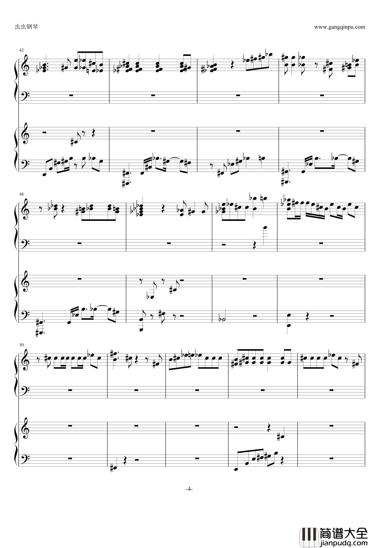 月光钢琴谱_moonlight_EXO