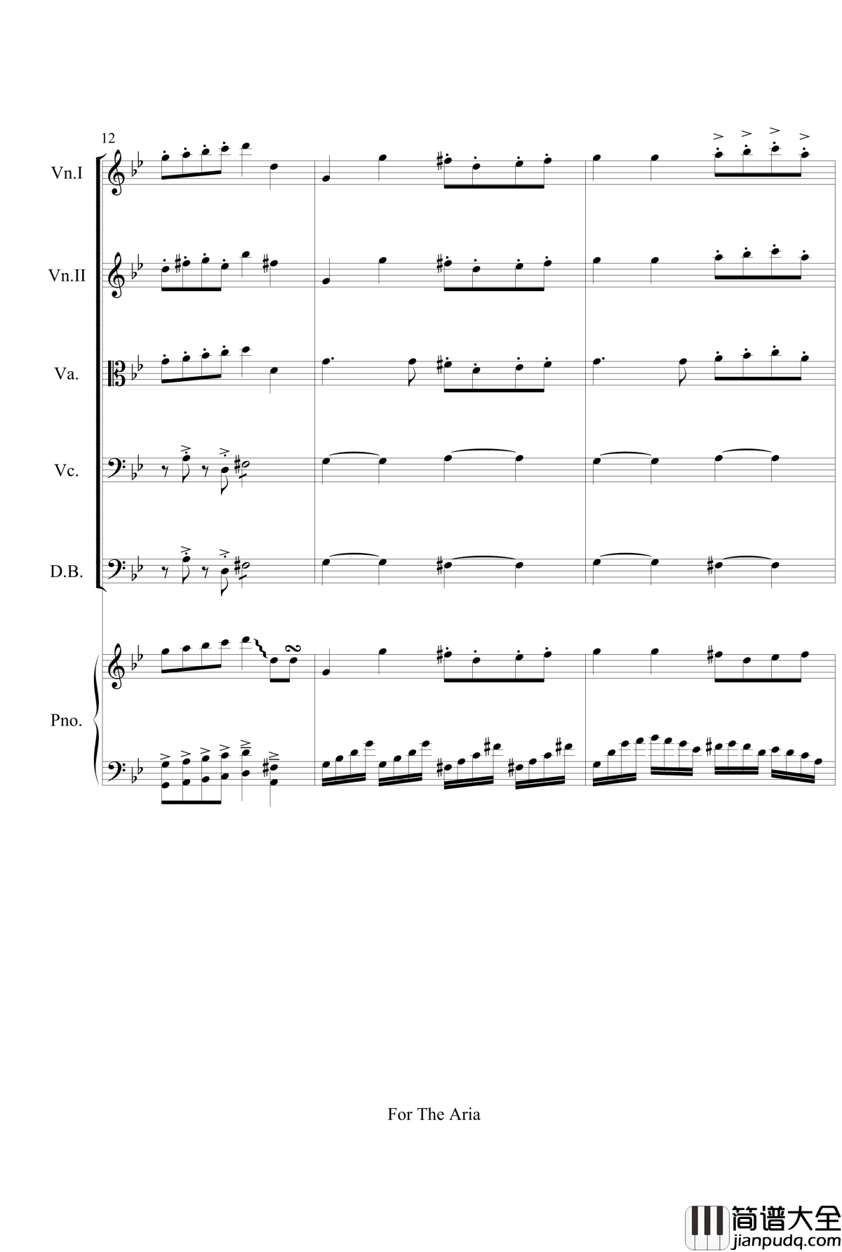 For_The_Aria钢琴谱_gyf513