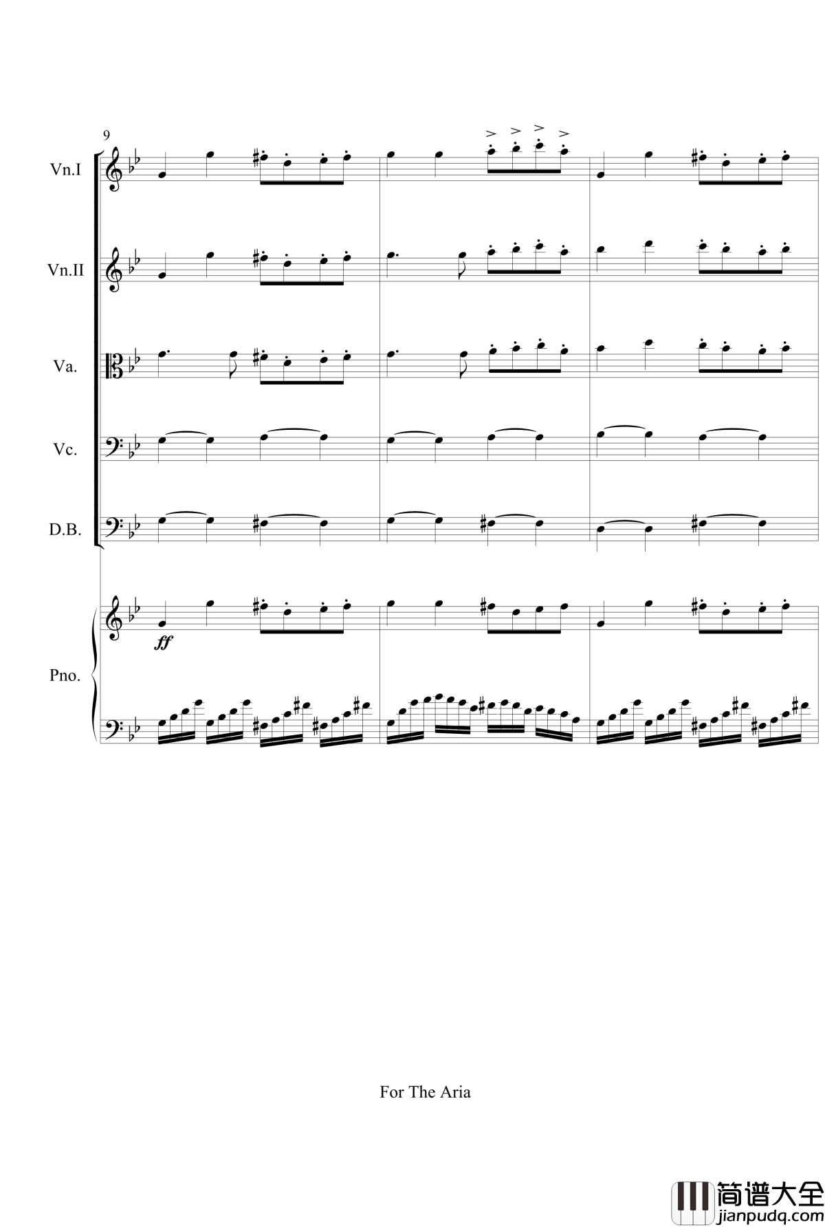 For_The_Aria钢琴谱_gyf513