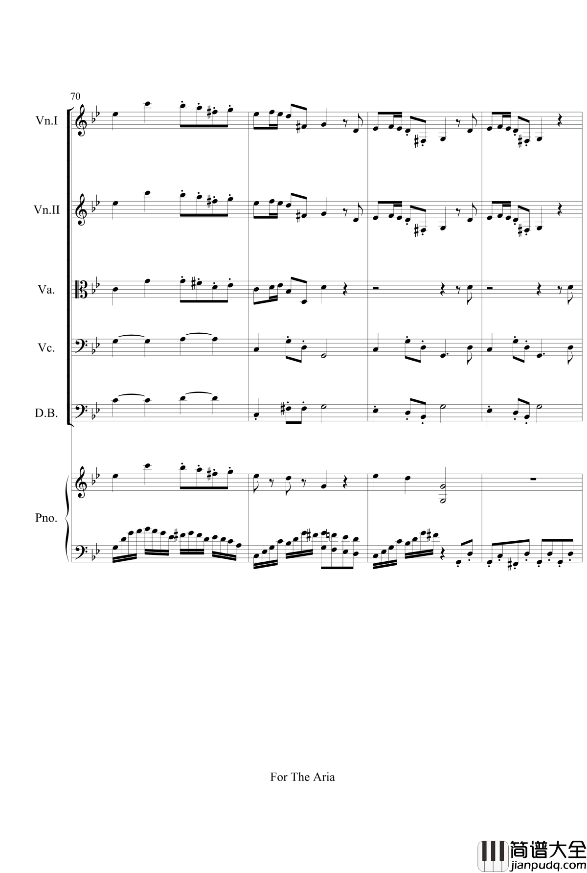 For_The_Aria钢琴谱_gyf513