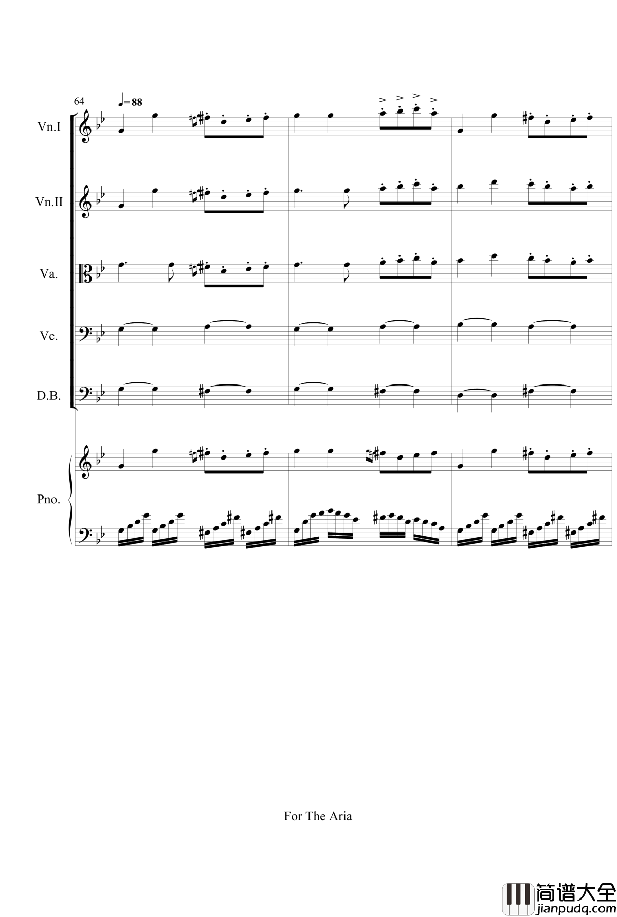 For_The_Aria钢琴谱_gyf513