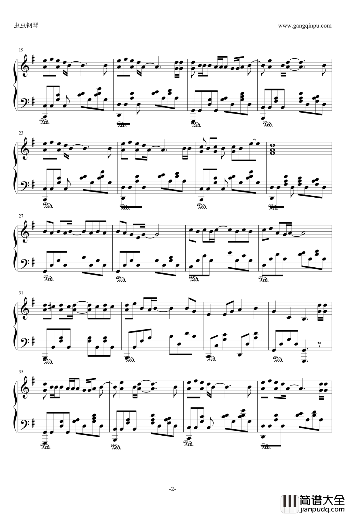 温柔钢琴谱_五月天_LBF