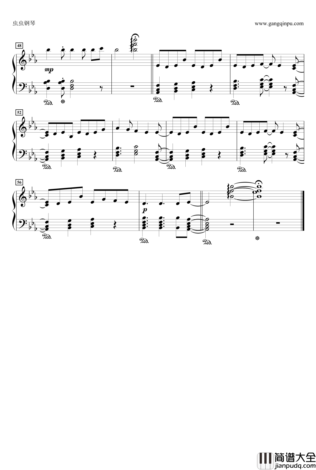 Daydream_café~solo_piano钢琴谱_动漫