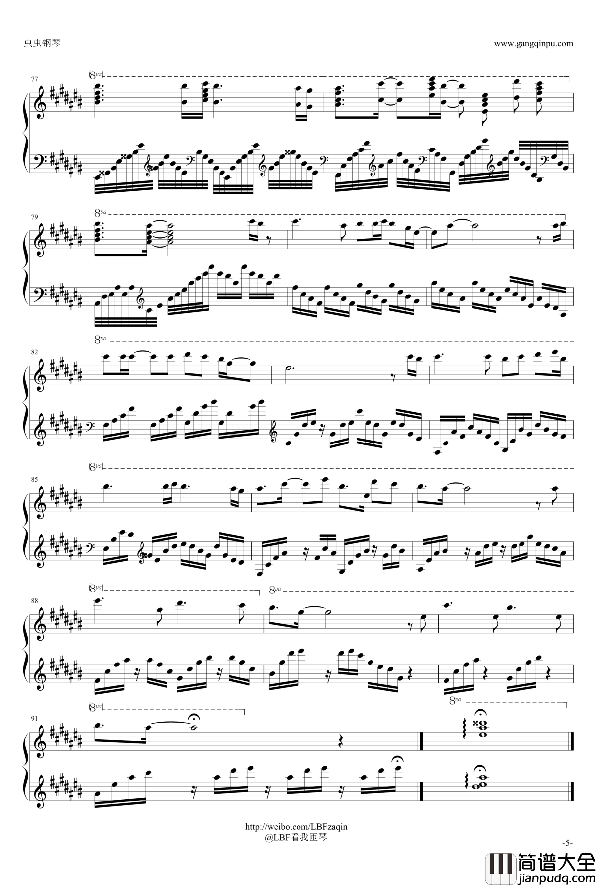 画江湖之不良人ED钢琴谱_LBF_画江湖之不良人