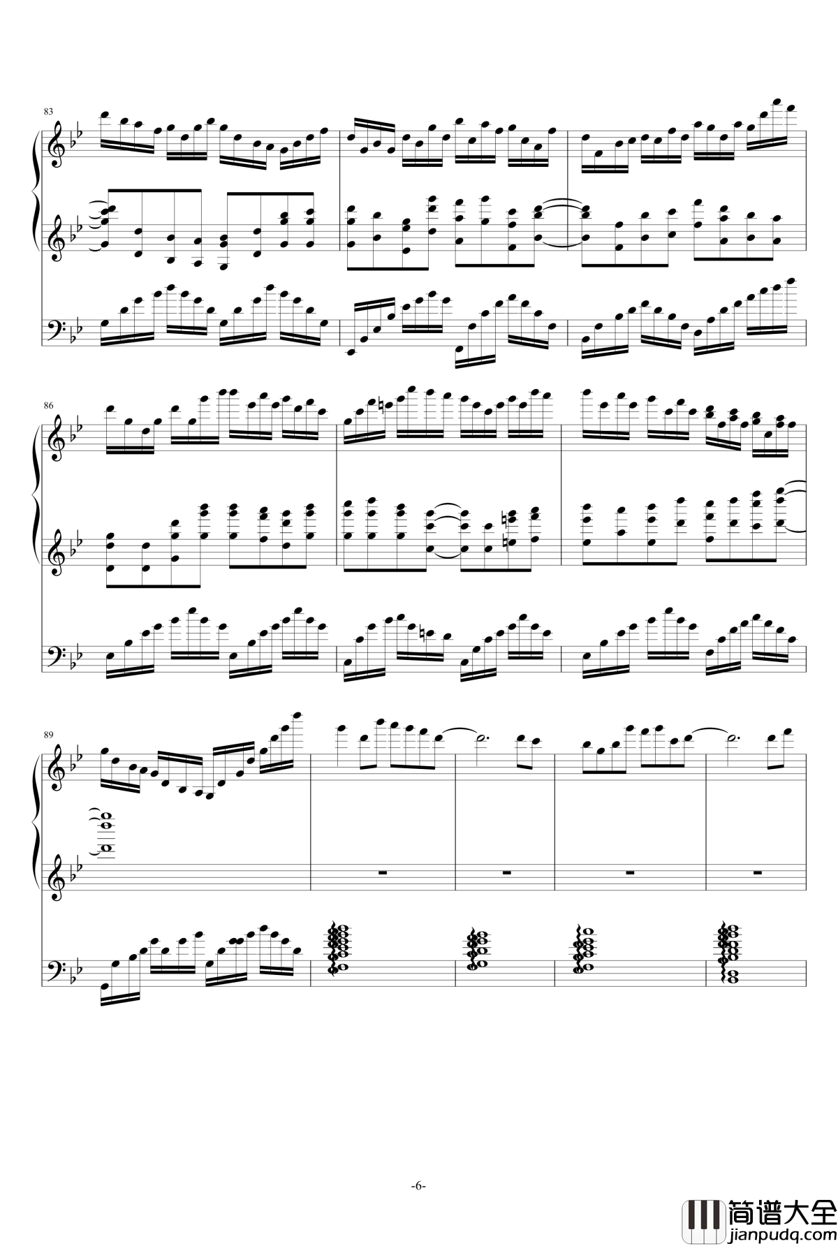 极品钢琴の回忆史钢琴谱_as2134