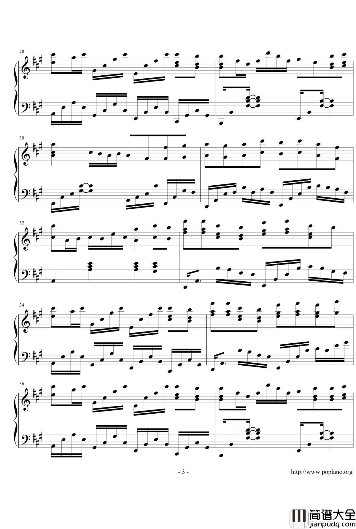 月下_钢琴谱_洛天依