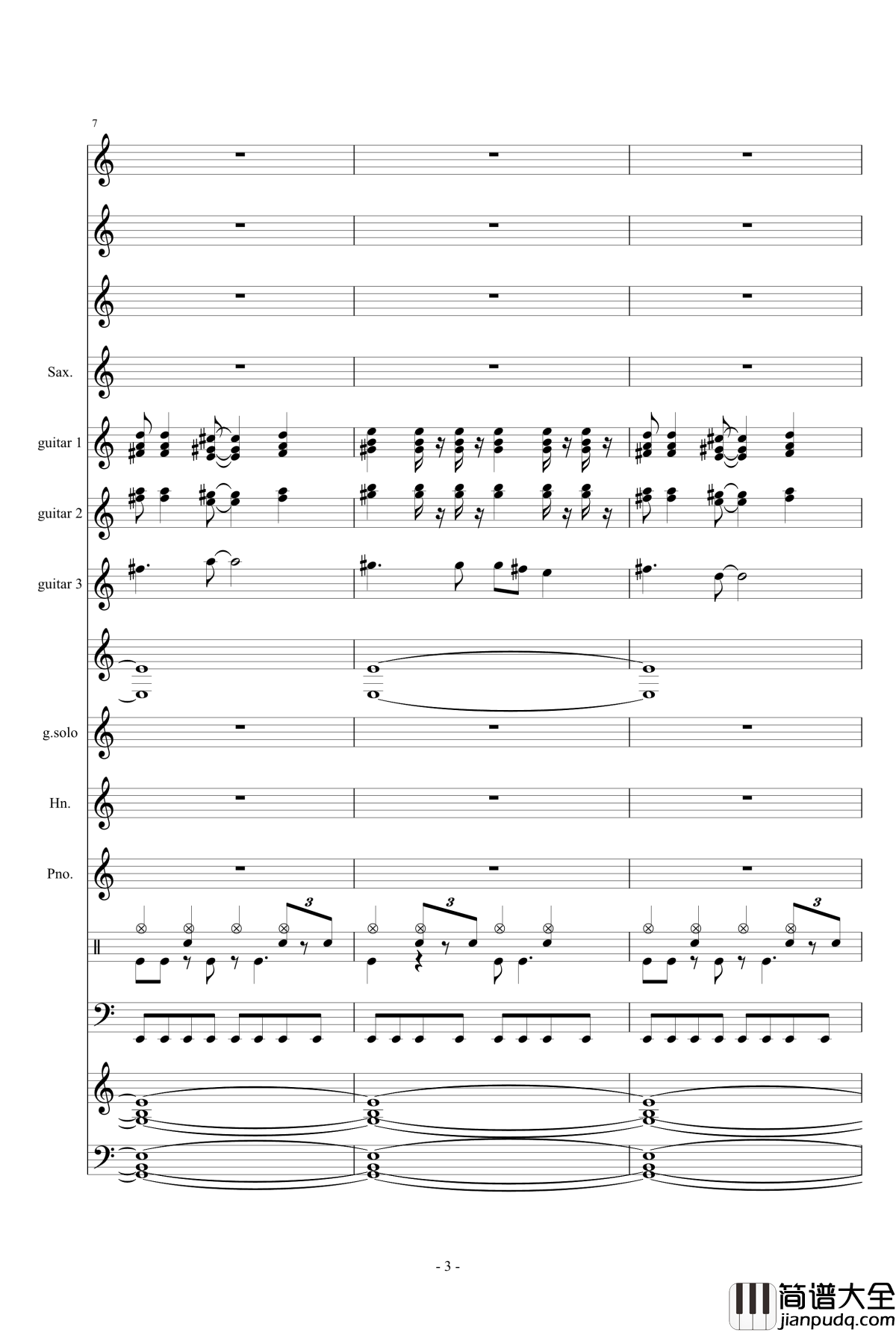 数码宝贝主题钢琴谱曲_总谱