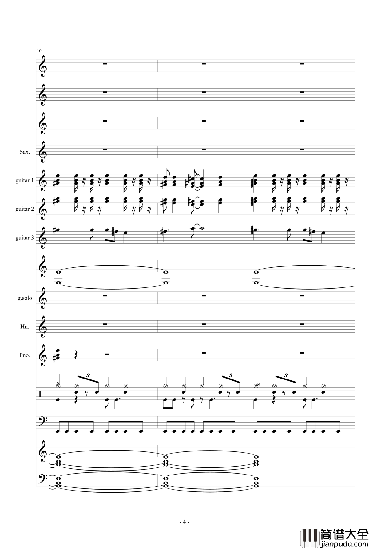 数码宝贝主题钢琴谱曲_总谱