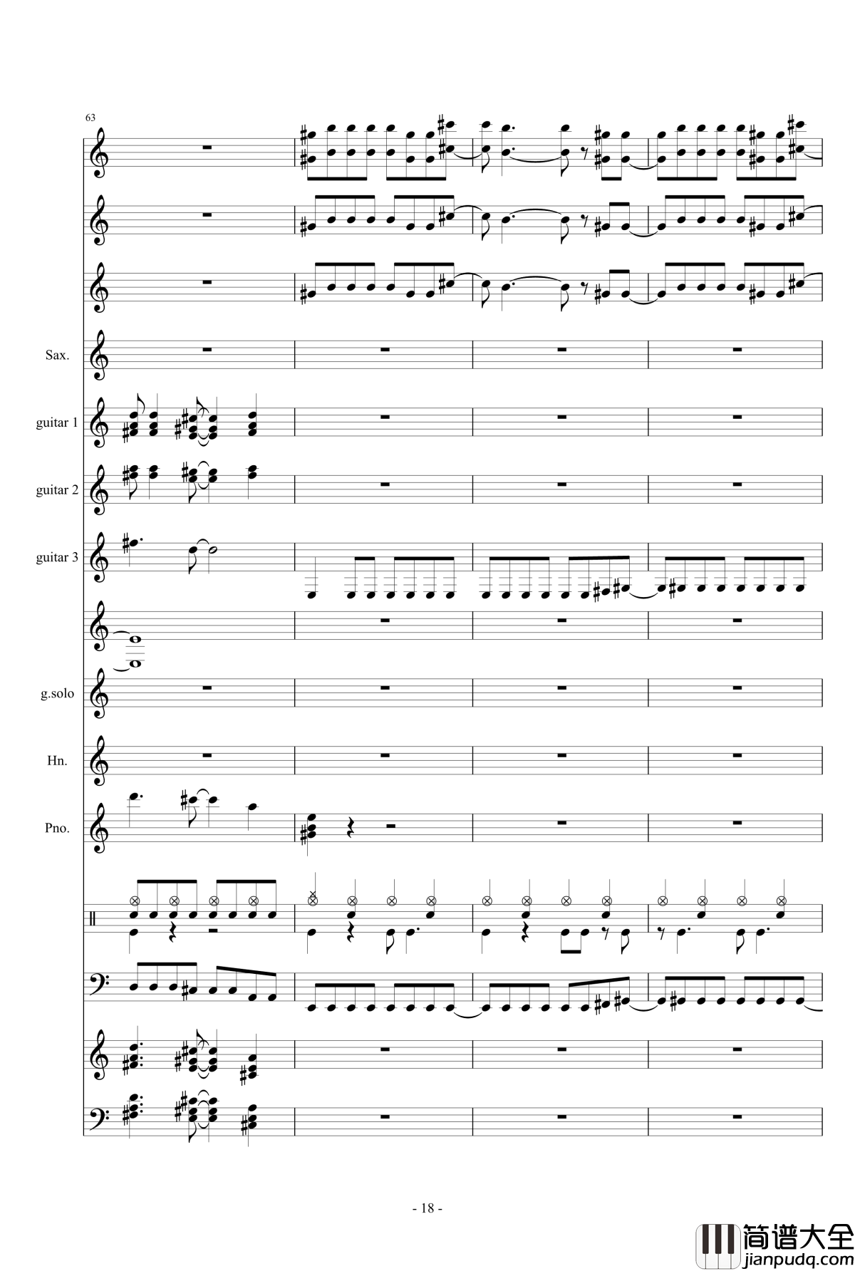 数码宝贝主题钢琴谱曲_总谱