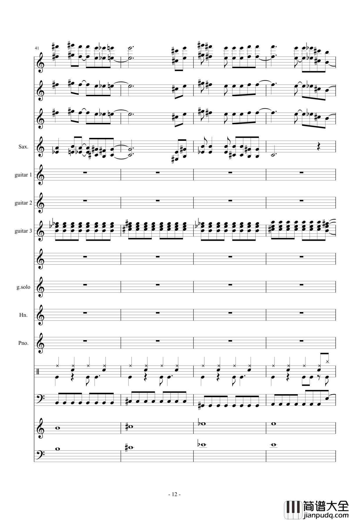 数码宝贝主题钢琴谱曲_总谱