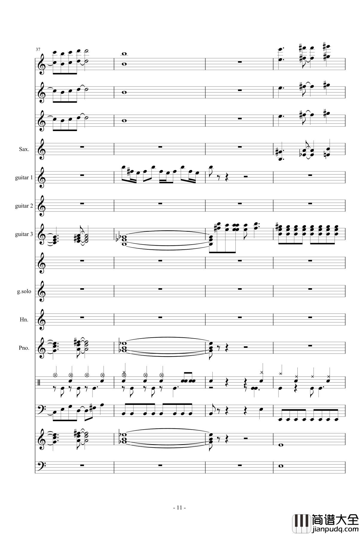 数码宝贝主题钢琴谱曲_总谱