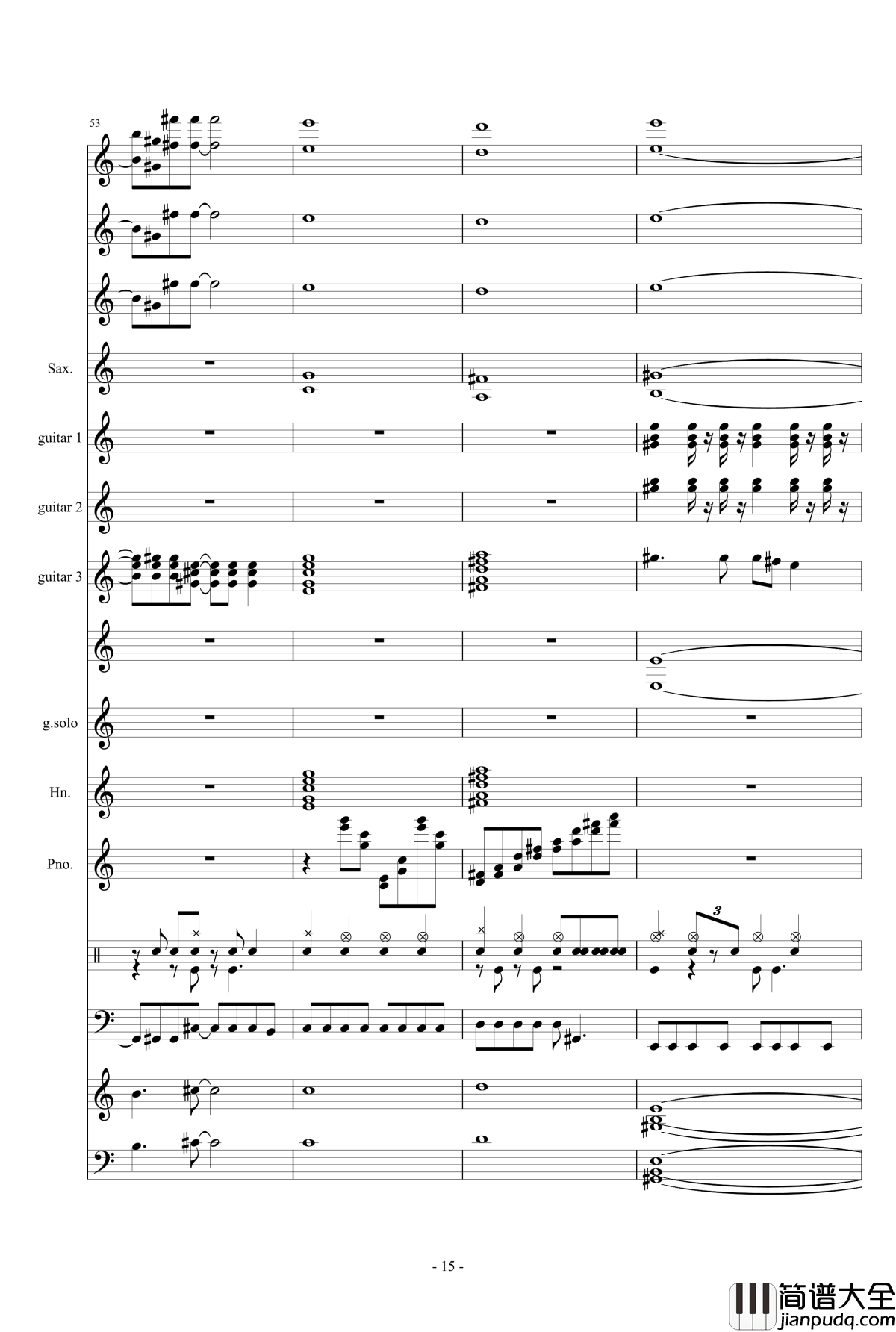 数码宝贝主题钢琴谱曲_总谱